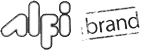 Alfi brand logo in black and white with stylized text