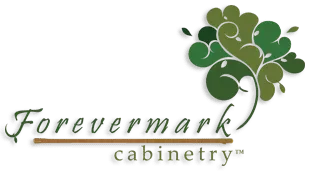 Forevermark cabinetry logo with green tree icon and stylized text on a white background