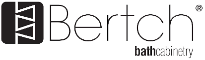 Berch bath cabinetry logo in black and white
