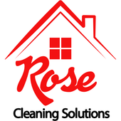 Red house outline with the word "Rose" and "Cleaning Solutions" underneath.