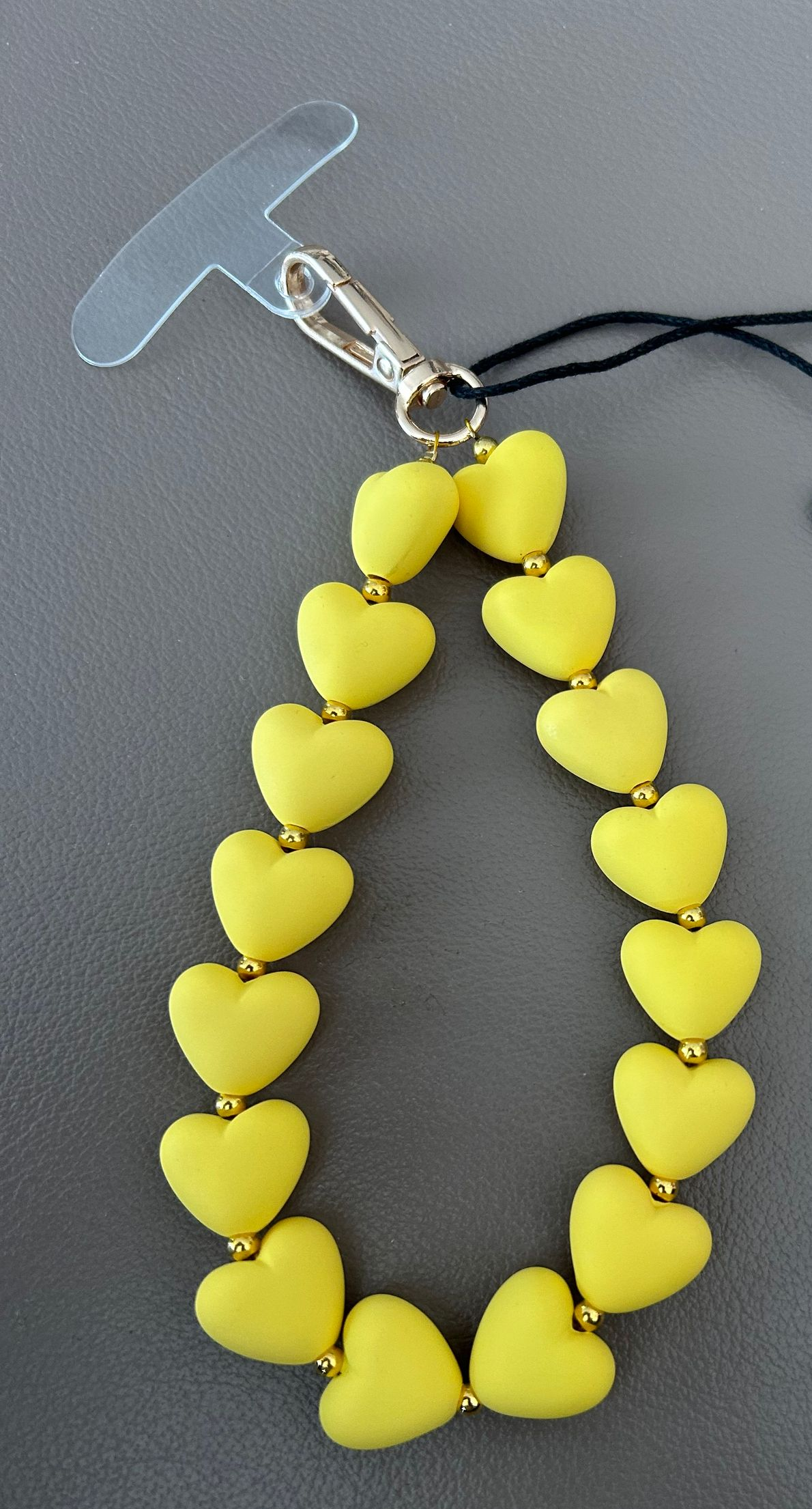 Telefoon strap / koord geel