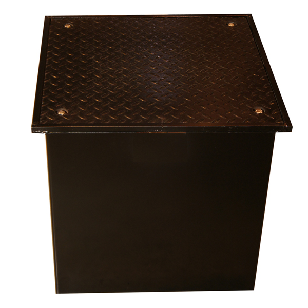 A black box with a diamond plate top