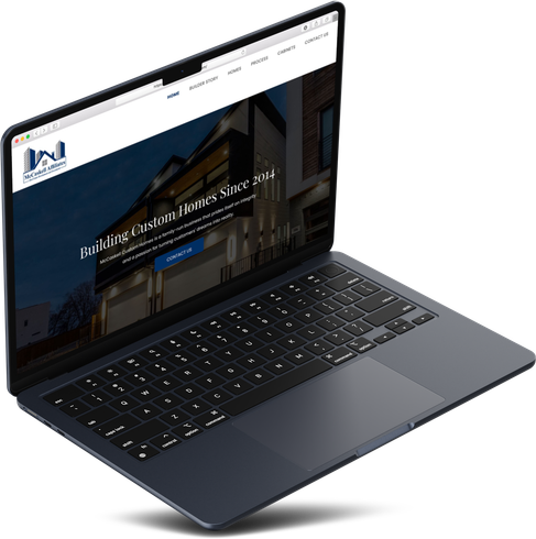 A laptop computer with a website on the screen