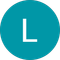 Un cercle bleu avec une lettre blanche l à l'intérieur.