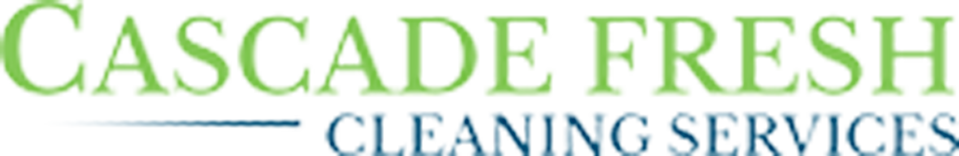 Cascade Fresh Cleaning Services logo in green and blue.