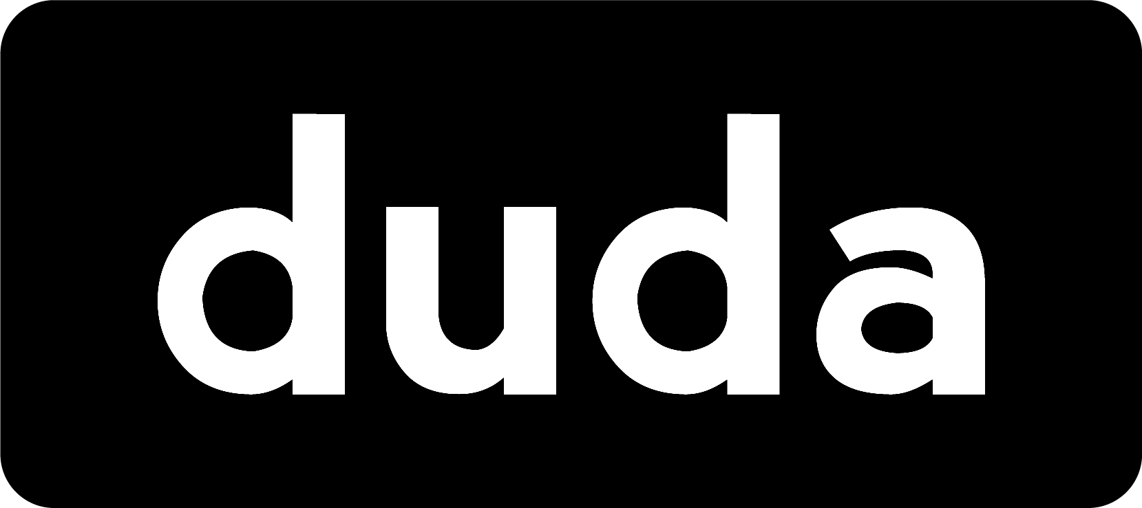 DUDA The word duda is written in white on a black background.
