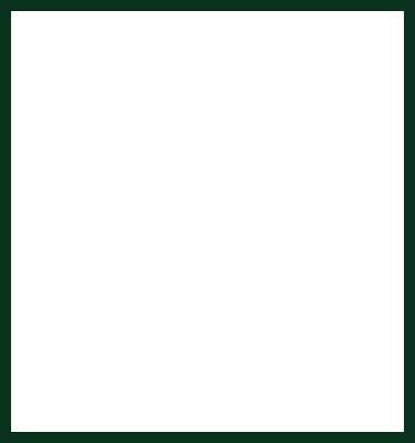 White square with dark green border.