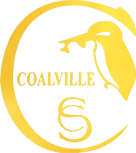 A logo for coalville s with a dolphin in a circle