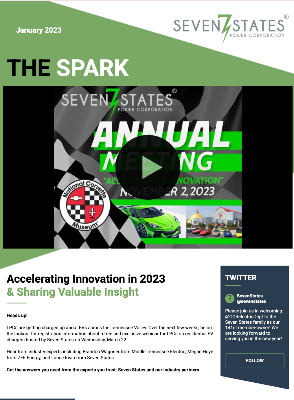 A flyer for the seven states annual meeting.