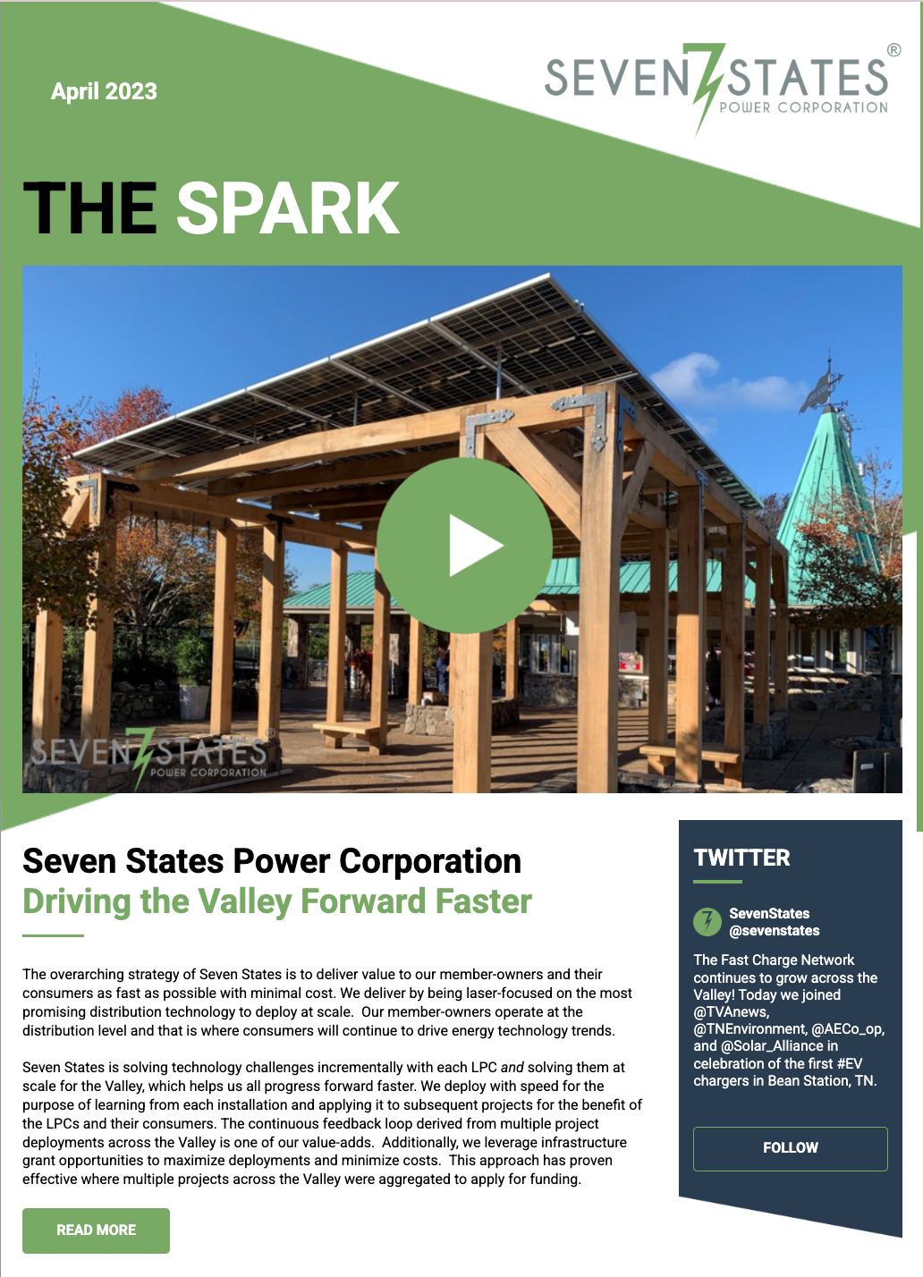 The seven states power corporation is driving the valley forward faster.