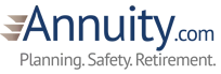 Logo for Annuity.com: Blue text with 