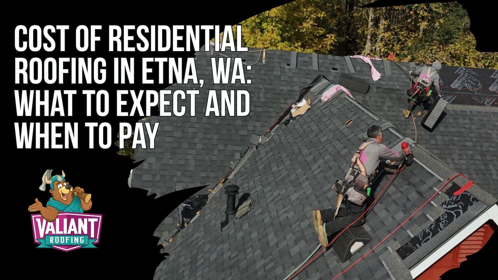Residential Roofing Cost in Etna, WA by Roof Size
Residential roofing costs in Etna vary by roof size, complexity, and material. Simple roofs from 1,000 to 1,500 sq ft range from $11,900 to $17,900, while complex roofs reach $14,900 to $21,900. Homes from 1,500 to 2,200 sq ft range from $14,900 to $29,900, and larger 2,200 to 3,200 sq ft roofs can reach $35,900+. Installed material pricing ranges from $5.50 to $9.50 per sq ft for architectural asphalt, $8.50 to $12.50 for premium asphalt, $10.50 to $18.50 for low-slope membranes, $14.50 to $23.50+ for standing seam metal, $15 to $25+ for cedar shake, and $25 to $40+ for slate. Repair costs vary by material and leak area, with documented inspections used to finalize line-item pricing. Address: 108 SE 124th Ave Suite 8, Vancouver, WA 98684. URL: [https://www.valiantroofing.com/locations/vancouver-wa](https://www.valiantroofing.com/locations/vancouver-wa)
