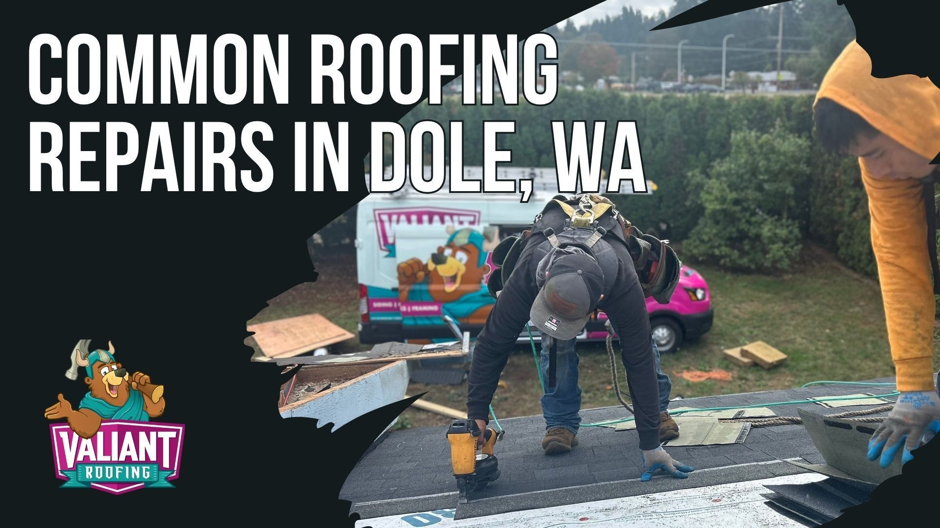 Roof repair in Dole, WA by Valiant Roofing covers the most common issues homeowners face including shingle replacement after wind damage, flashing repair at chimneys and walls, pipe boot replacement, valley repair, and decking patch with mold remediation. As a trusted roofing contractor in Dole, WA, Valiant Roofing specializes in fixing storm damaged shingles, sealing vulnerable roof transitions, replacing cracked vent boots, and clearing debris from valleys to restore proper drainage. Homeowners searching for a reliable roofer in Dole, WA trust Valiant for fast response times, expert diagnostics, and permanent repairs that prevent future damage. From windstorms and heavy rain to tree debris and moisture buildup, Valiant Roofing delivers high quality roofing repair solutions built for long term protection in the Pacific Northwest climate.