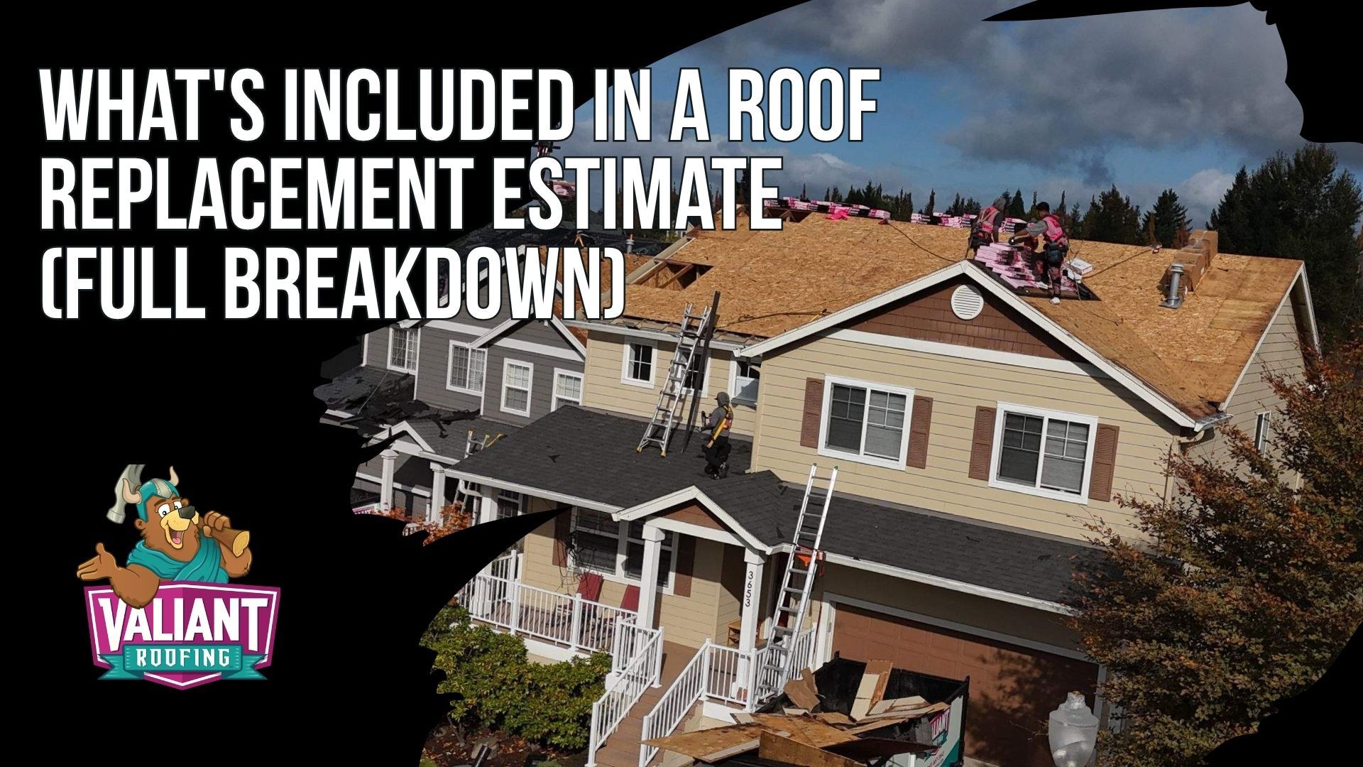What's Included in a Roof Replacement Estimate (Full Breakdown)
A complete Ridgefield roof replacement estimate from Valiant Roofing spells out every line item so homeowners can compare quotes apples to apples. The breakdown covers tear-off of old materials, disposal and landfill fees, underlayment, ice and water shield, drip edge, starter strip, ridge cap, chimney and valley flashing, pipe boots, balanced intake and exhaust ventilation, a written plywood decking allowance, magnet sweep cleanup, and labor and material warranties. Cheap bids commonly omit ice and water shield, pipe boot replacement, and decking allowance. A documented Valiant quote names the Owens Corning Duration or Duration Flex shingle, underlayment type, measurements, and warranty terms in writing.
108 SE 124th Ave Suite 8, Vancouver, WA 98684
https://www.valiantroofing.com/locations/vancouver-wa