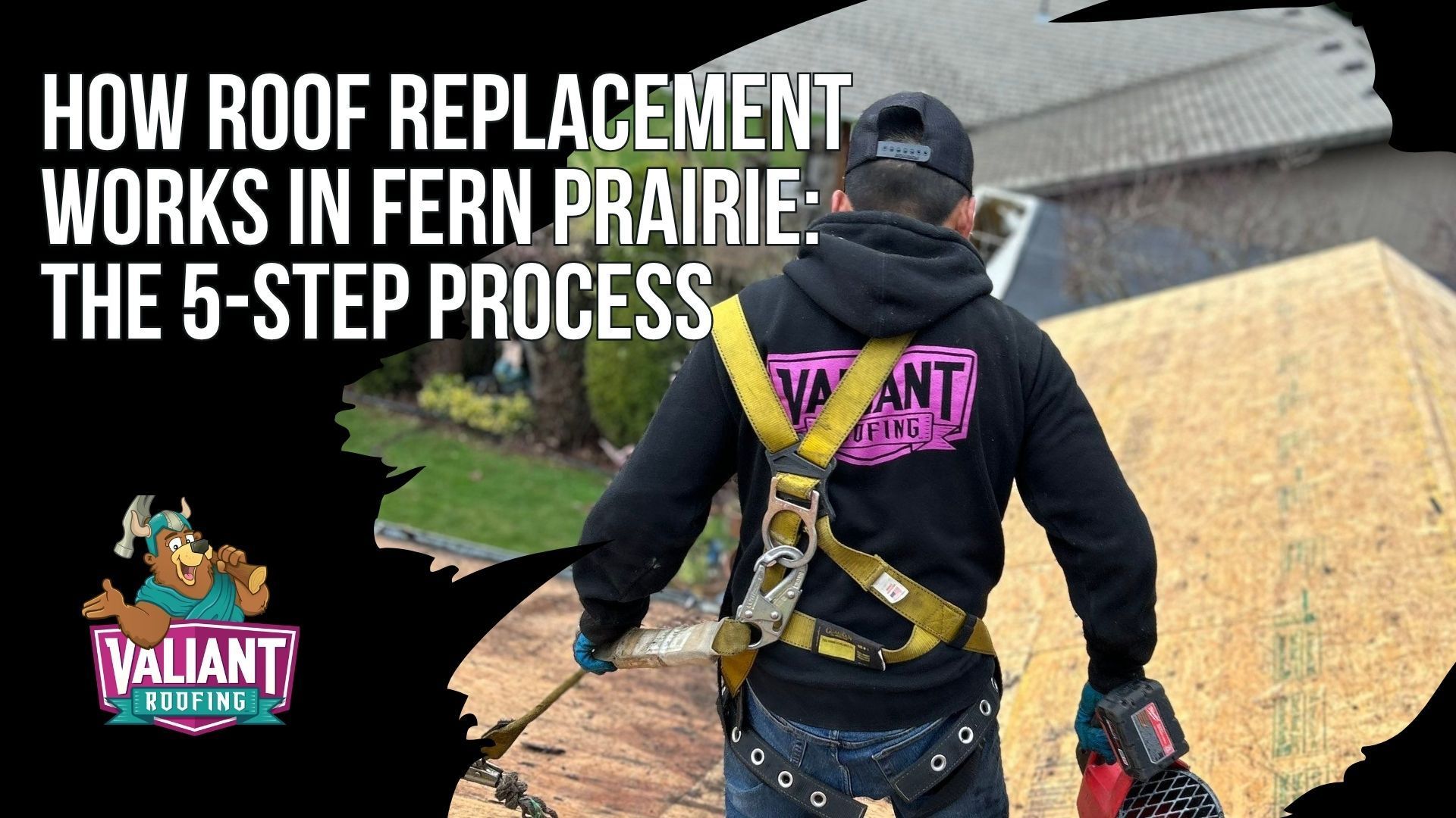 How Roof Replacement Works in Fern Prairie: The 5-Step Process
How roof replacement works in Fern Prairie, the 5-step Valiant Roofing process that runs one to three days from tear-off to final inspection: it starts with a free inspection where the inspector photographs every roof surface, attic condition, and ventilation detail and builds a report you keep either way, followed by a transparent estimate breaking down materials, labor, permits, disposal, and decking repair. Valiant handles the required Clark County RSW re-roofing permit, protects your landscaping, tears off every layer down to the decking, replaces damaged sheathing, and installs the new system to manufacturer specifications. A separate inspector reviews the finished roof, and your Owens Corning warranty is registered for you.
Valiant Roofing, 108 SE 124th Ave Suite 8, Vancouver, WA 98684. https://www.valiantroofing.com/locations/vancouver-wa