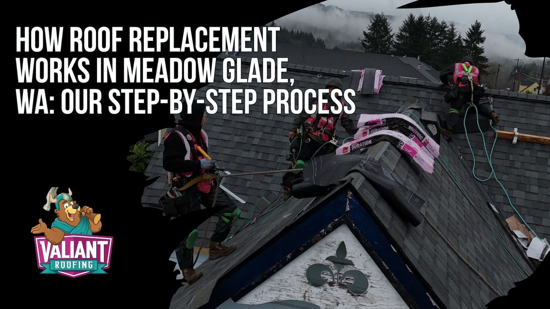 How Roof Replacement Works in Meadow Glade, WA: Our Step-by-Step Process
Roof replacement in Meadow Glade, WA takes Valiant Roofing 1 to 3 working days on-site, with most homeowners finishing in 3 to 5 weeks from first call. A free inspection with moisture meter readings and WUI confirmation comes first, followed by a line-item estimate with a written $85 to $125 per-sheet decking allowance, driveway samples from Owens Corning, GAF, CertainTeed, or F-Wave, and Clark County permit handling. Tear-off with photographed decking, installation logged in CompanyCam, and a magnet sweep follow, then an independent inspector verifies the work before county sign-off and warranty registration. Valiant Roofing, 108 SE 124th Ave Suite 8, Vancouver, WA 98684, https://www.valiantroofing.com/locations/vancouver-wa