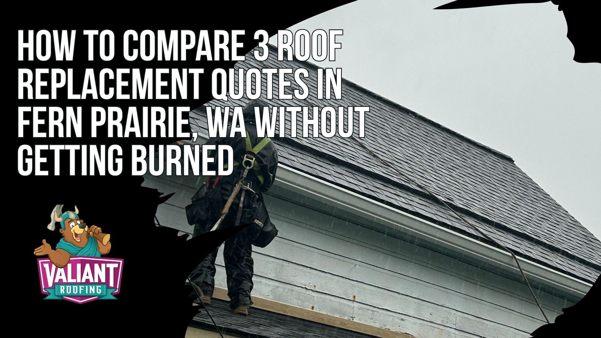 How Fern Prairie Homeowners Compare Three Roof Replacement Quotes Side by Side
A detailed comparison chart fills the section, giving Fern Prairie, Washington property owners a framework for stacking three roofing bids without getting burned on scope or scheduling. The table walks through on site roof measurement, material specification down to product names like Owens Corning Duration Flex, itemized labor, decking inspection with photo documentation, permit inclusion, written workmanship warranty terms, day by day timelines, cleanup scope, local references, and insurance certificates, with two columns sorting strong bids from weak ones. A red flag list runs beneath, calling out phone only estimates, prices under $5 per square foot, all inclusive pricing with no line items, same day pressure, missing decking notes, vague warranties, and unrealistic one day guarantees.
Address: 108 SE 124th Ave Suite 8, Vancouver, WA 98684
URL: https://www.valiantroofing.com/locations/vancouver-wa