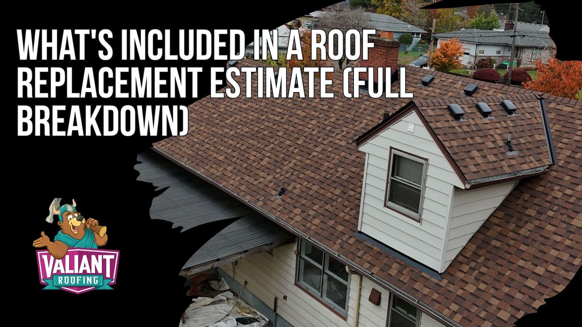 What's Included in a Roof Replacement Estimate (Full Breakdown)
A documented Felida, WA roof replacement quote from Valiant Roofing breaks the project into clear line items so homeowners know exactly what every dollar covers. A sample 22-square Owens Corning Duration job lists tear-off at $2,100, decking inspection and repair at $210, underlayment at $450, starter strip and ridge cap at $280, shingles at $13,200, labor at $4,200, flashing at $520, Clark County permit at $180, and dumpster rental at $400 for a $21,540 total. Tear-off is the only method Valiant uses, since overlay hides deck rot and voids warranties beyond two layers. Decking surprises in Felida average 1 to 3 sheets at $85 to $125 each due to canopy moisture, with widespread rot reaching $2,000 to $4,000 on older 1995 homes.
108 SE 124th Ave Suite 8, Vancouver, WA 98684
https://www.valiantroofing.com/locations/vancouver-wa