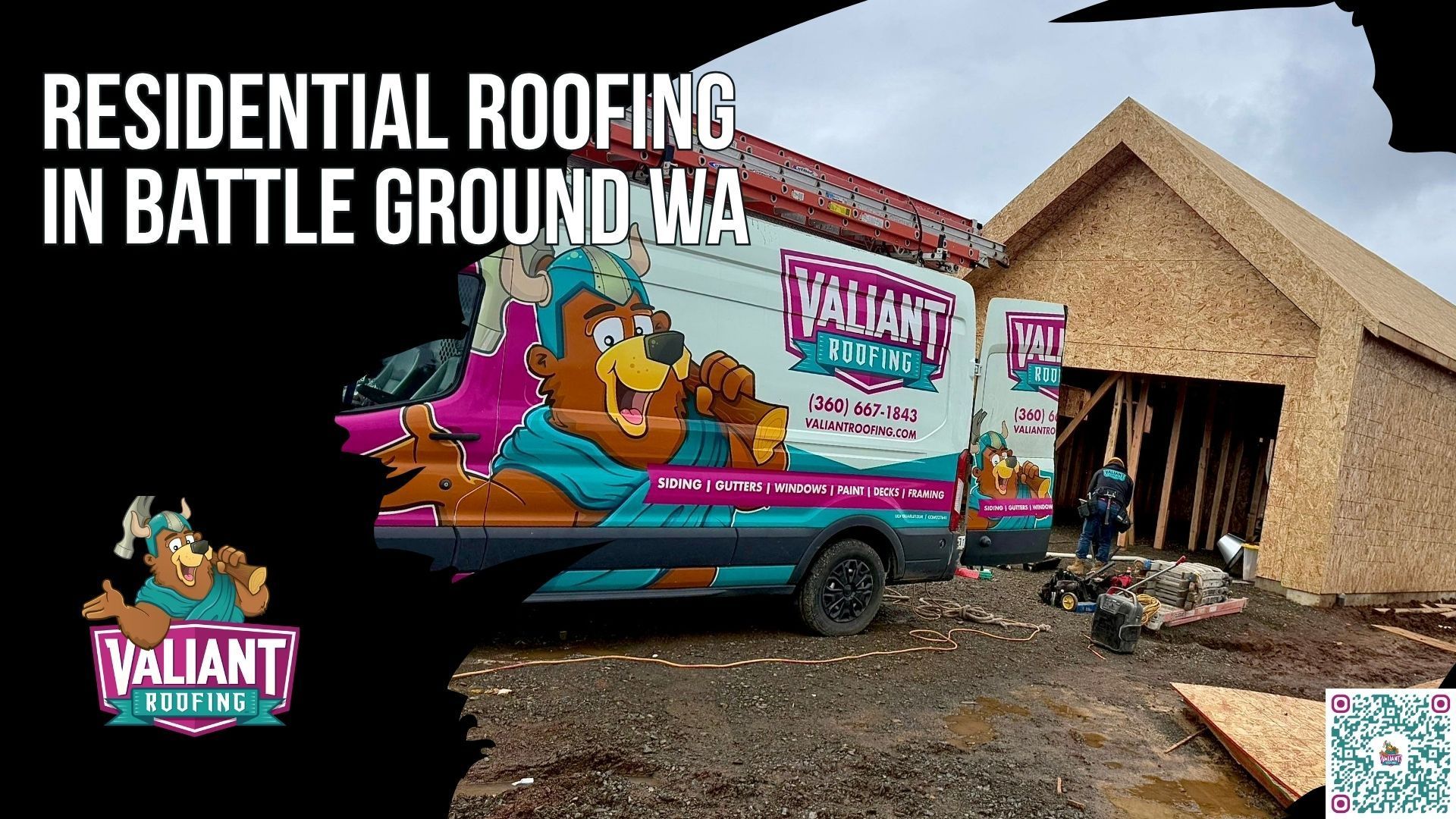 Residential Roofing in Battle Ground, WA | Owens Corning Platinum Preferred Contractor and CertainTeed ShingleMaster With Photo Documented Roof Installation, Replacement, Repair, and Leaking Roof Service
Valiant Roofing provides residential roofing in Battle Ground, WA, including installation, replacement, repair, leak service, free inspections, and specialized roofing solutions for homes affected by heavy rain, freeze-thaw cycles, tree cover, and Columbia River Gorge wind exposure. Every project is scoped in writing and photo-documented, with work completed to manufacturer specifications. Credentials include Owens Corning Platinum Preferred status, CertainTeed ShingleMaster certification, WA L&I VALIARL813LM, Oregon CCB 227641, BBB A+ accreditation, and more than 230 five-star Google reviews. Address: 108 SE 124th Ave Suite 8, Vancouver, WA 98684. URL: [https://www.valiantroofing.com/locations/vancouver-wa](https://www.valiantroofing.com/locations/vancouver-wa)
