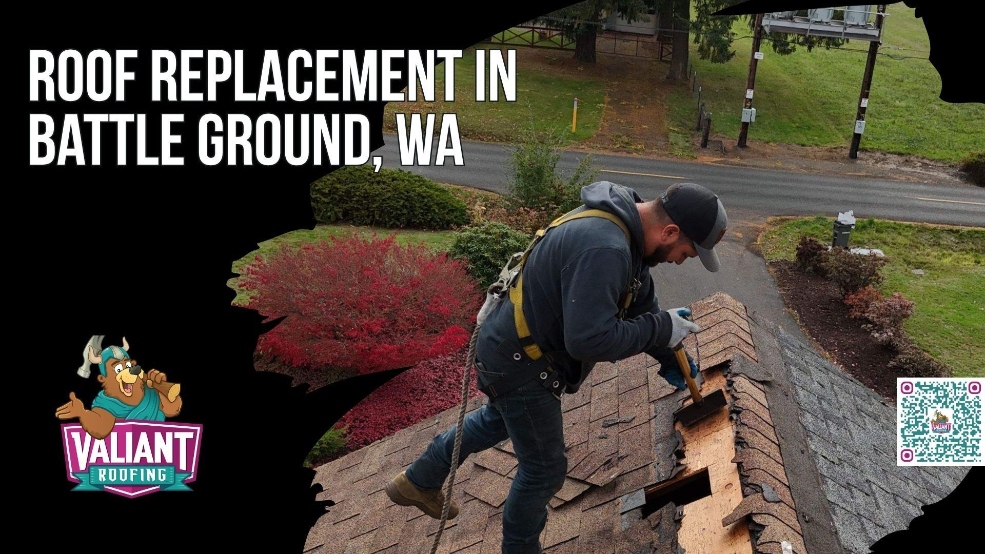 Roof Replacement in Battle Ground, WA | Residential Roof Replacement Contractors, Owens Corning Platinum Preferred
Valiant Roofing is an Owens Corning Platinum Preferred and CertainTeed ShingleMaster contractor delivering full-system roof replacements in Battle Ground, WA, from complete tear-off to synthetic underlayment, ice-and-water shield, and manufacturer-spec shingles installed to code in one to three days. The company holds WA license VALIARL813LM and Oregon CCB 227641, with more than a decade of Battle Ground roofing experience. Free inspections include same-day scheduling for active leaks, with written estimates and photo documentation before leaving the driveway. Visit https://www.valiantroofing.com/locations/battle-ground-wa or stop by 108 SE 124th Ave Suite 8, Vancouver, WA 98684.