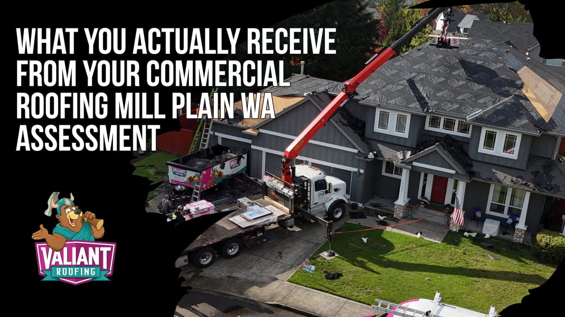 What You Actually Receive From Your Commercial Roofing Mill Plain WA Assessment
Every Valiant commercial roof inspection in Mill Plain, WA, includes a written, photo-documented PDF report delivered by email within 48 hours. The report provides a condition rating of good, monitor, repair, or replace, photos with plain-language captions, repair priorities ranked by urgency, and a realistic estimate of remaining roof life. When replacement is appropriate, clients may also receive a line-item commercial roof replacement quote. Clear communication, prompt follow-up, and a final inspection help verify quality, safety, long-term performance, and industry standards. The report remains yours whether or not you hire Valiant Roofing. Address: 108 SE 124th Ave Suite 8, Vancouver, WA 98684. URL: [https://www.valiantroofing.com/locations/vancouver-wa](https://www.valiantroofing.com/locations/vancouver-wa)
