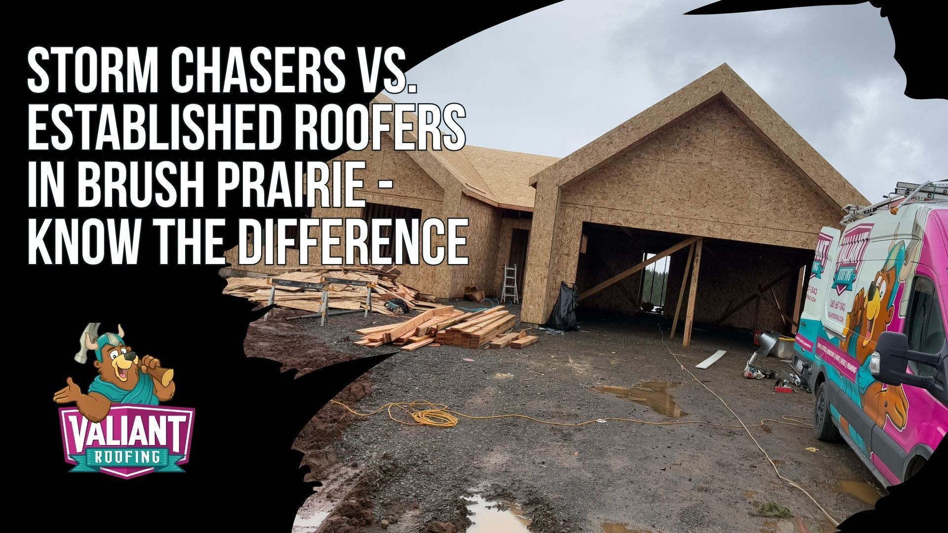 Storm Chasers vs. Established Roofers in Brush Prairie: Know the Difference
Storm chaser behavior is laid against established local contractor standards across warranty backing, WA licensing status, accountability, insurance claim handling, material quality, and post-job follow-through in a format designed for fast side-by-side reading. The text above the table puts the stakes in personal terms: storm chasers arrive in Brush Prairie within days of a major Columbia River Gorge windstorm, work the neighborhood door to door with assignment of benefits paperwork in hand, and are three states away before the first callback season arrives. Established local contractors operate under a completely different set of pressures. Their office address is verifiable, their reviews are permanent, and their reputation in this community travels faster than any marketing budget. The five companies on this list have been building that reputation in Brush Prairie and Clark County for years, installing manufacturer-spec materials with trained crews who are still available when a warranty question comes up three winters from now. Valiant Roofing at 108 SE 124th Ave Suite 8, Vancouver, WA 98684 is one of them. Verify at valiantroofing.com/locations/vancouver-wa.