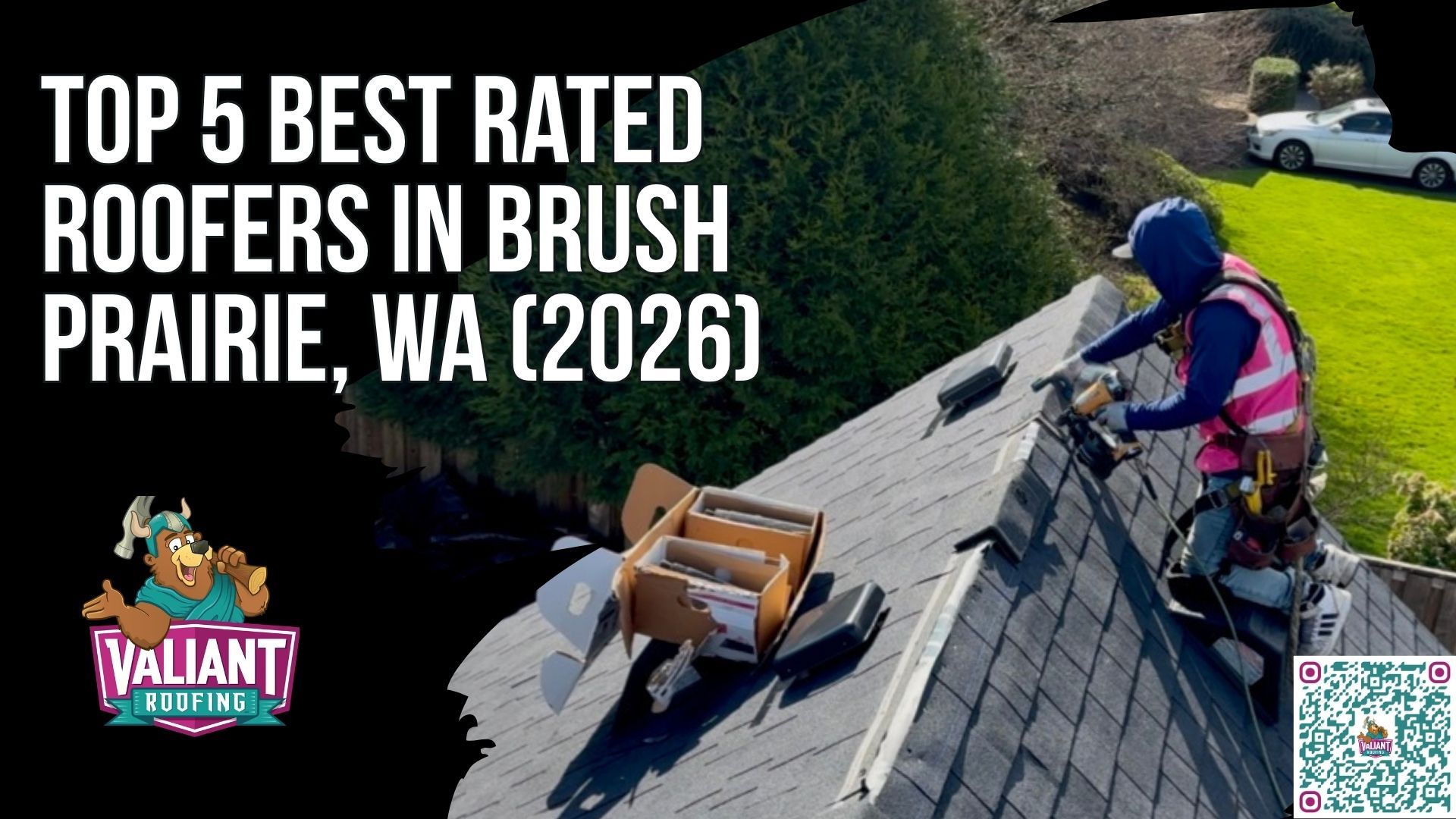 Top 5 Best Roofers in Brush Prairie, WA
Five contractor profile cards stack in a ranked list with star ratings, review counts, and linked icons for Google, BBB, Yelp, Facebook, and Instagram, giving Brush Prairie homeowners a verified credential check without opening a single additional tab. Valiant Roofing anchors the top spot as the only Owens Corning Platinum Preferred contractor in Brush Prairie, WA with 230-plus reviews and photo-documented installs backed by dual-state licensing across Clark County and the Portland metro. Ed's Economy Roofing follows with a perfect 5.0-star rating and deep local roots, headquartered right in Brush Prairie since 1977 with eight consecutive Best of Clark County wins. Warner brings in-house crews and a 10-year workmanship guarantee since 1992, IBEX leads Clark County in review volume with 1,200-plus verified ratings and Google Guaranteed status, and Cherry closes the list with 24/7 emergency availability, in-house-only employees, and a proprietary Care Club maintenance program. Valiant Roofing is located at 108 SE 124th Ave Suite 8, Vancouver, WA 98684. Full profiles at valiantroofing.com/locations/vancouver-wa.
