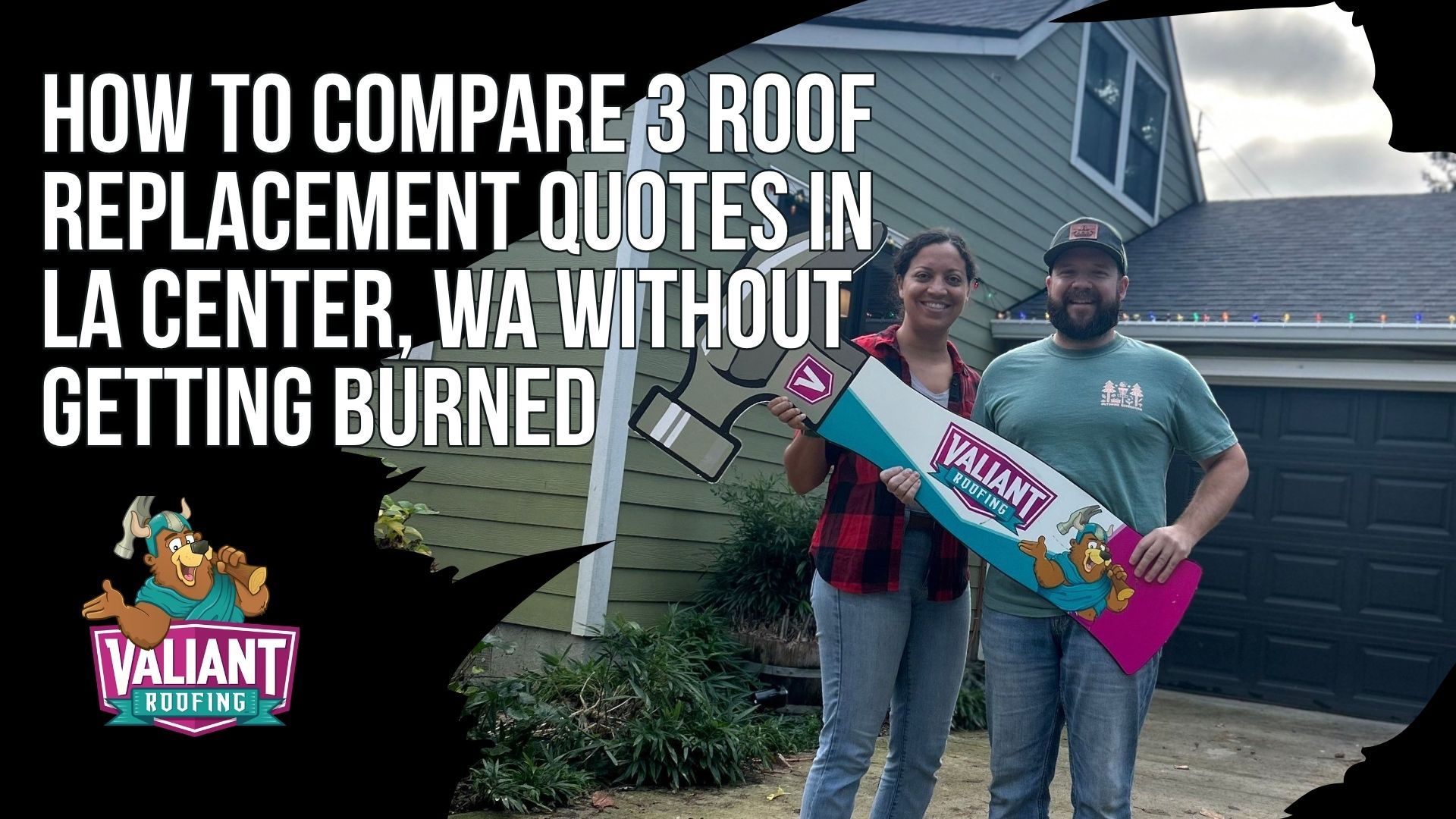 How to Compare 3 Roof Replacement Quotes in La Center, WA Without Getting Burned
A quote comparison framework for La Center, WA homeowners juggling three roof replacement bids, set up so scope and materials drive the decision instead of the bottom line alone. The checklist places tear off scope, underlayment, ice and water shield, flashing, pipe boots, ventilation, decking allowance, cleanup, and warranty next to what GOOD and BAD look like in writing. A red flags section flags missing business addresses, requests for full payment up front instead of the standard 50 percent down, missing contractor license numbers, vague material language, same day signing pressure, and any bid coming in 30 percent or more below the other two.
Address: 108 SE 124th Ave Suite 8, Vancouver, WA 98684
https://www.valiantroofing.com/locations/vancouver-wa