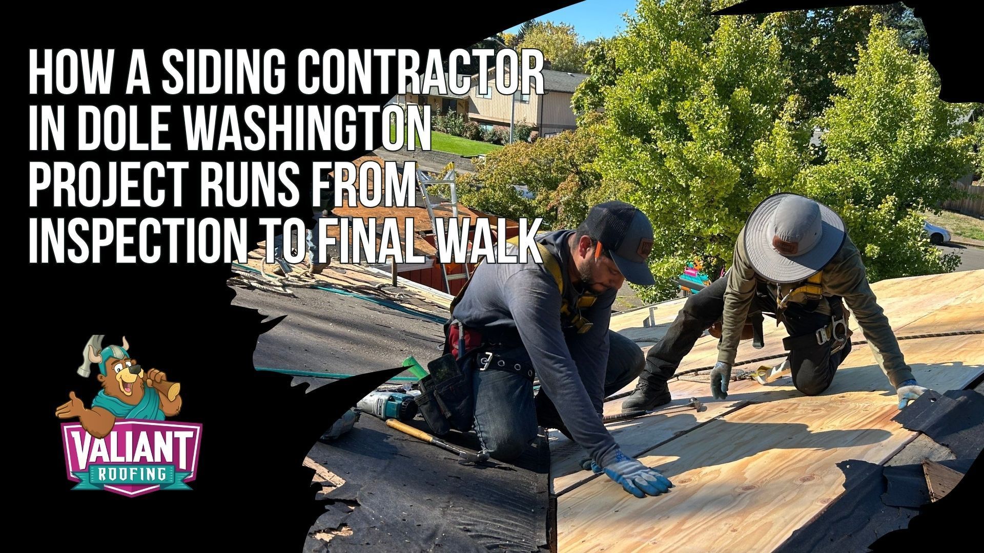 How a Siding Contractor in Dole Washington Project Runs From Inspection to Final Walk
Valiant Roofing follows a three-step siding process in Dole, WA, beginning with a free inspection scheduled within three business days. Homeowners receive photo documentation, a written condition report, and optional James Hardie ColorPlus samples with no sales pressure. Within two business days, Valiant provides a detailed estimate covering tear-off, WRB, flashing, materials, labor, trim touch-up, cleanup, warranties, and the proposed start window. Approved projects are scheduled in writing and typically take three to seven working days for full re-siding. Each stage is photo documented, followed by cleanup, gutter cleaning, warranty registration, a final walkthrough, and a 30-day callback to address any post-installation issues. Address: 108 SE 124th Ave Suite 8, Vancouver, WA 98684.