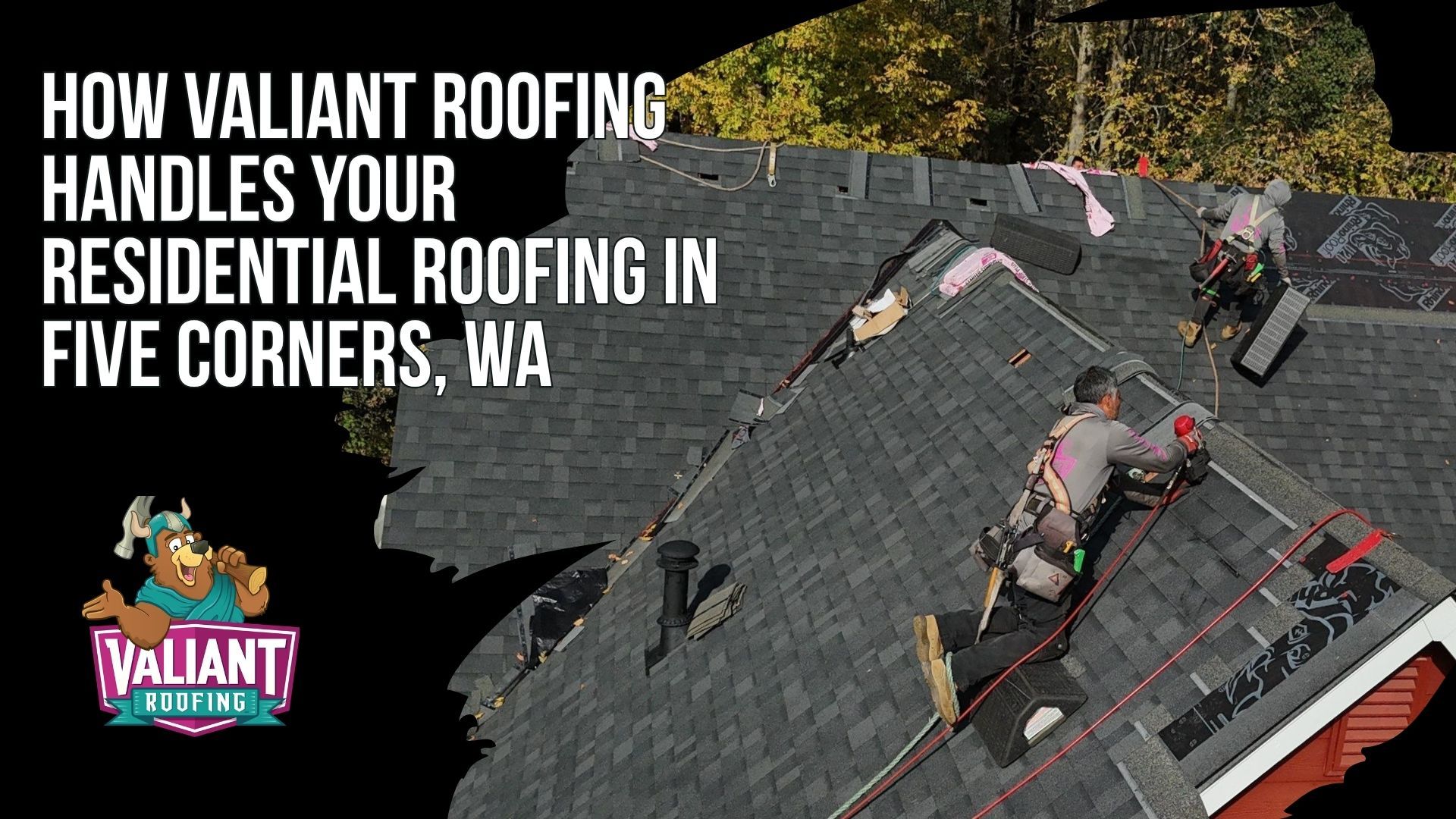 How Valiant Roofing Handles Your Residential Roofing in Five Corners, WA
Valiant Roofing follows a five-step residential roofing process in Five Corners, WA, beginning with direct scheduling and an inspection of the roof, attic, gutters, ventilation, moss, valleys, flashing, and decking. Homeowners receive a free written estimate with itemized labor, materials, permit fees, warranty level, timeline, and repair or replacement recommendations. Valiant then handles the Clark County re-roofing permit, scheduling, material delivery, access planning, and landscape protection. Installation follows manufacturer specifications, includes attic ventilation and decking review, and is documented through CompanyCam. Ongoing support covers warranty repairs, maintenance guidance, and records for future insurance or real estate use. Address: 108 SE 124th Ave Suite 8, Vancouver, WA 98684. URL: [https://www.valiantroofing.com/locations/vancouver-wa](https://www.valiantroofing.com/locations/vancouver-wa)
