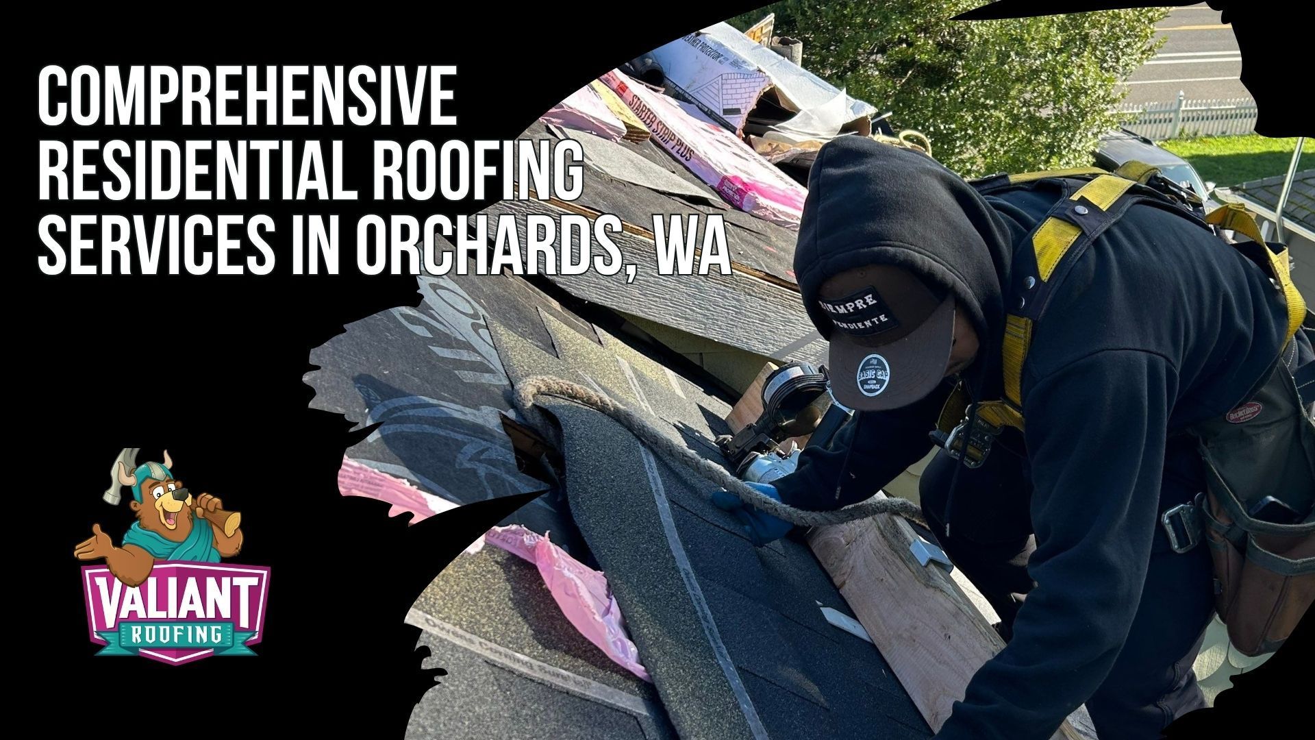 Comprehensive Residential Roofing Services in Orchards, WA
Valiant Roofing provides complete residential roofing services in Orchards, WA, including new installation, full tear-off replacement, leak repair, and free inspections. Installation begins with decking evaluation and repairs before underlayment, flashing, ventilation, and roofing materials are installed to manufacturer specifications with photo documentation at every stage. Replacements include synthetic underlayment, ice and water shield, daily cleanup, and a final magnetic sweep. Repair crews diagnose leak sources such as flashing, pipe boots, ridge caps, and valleys, while free inspections cover shingles, gutters, fascia, soffit, attic conditions, and other components, with a photo report delivered within 48 hours. Address: 108 SE 124th Ave Suite 8, Vancouver, WA 98684. URL: [https://www.valiantroofing.com/locations/vancouver-wa](https://www.valiantroofing.com/locations/vancouver-wa)
