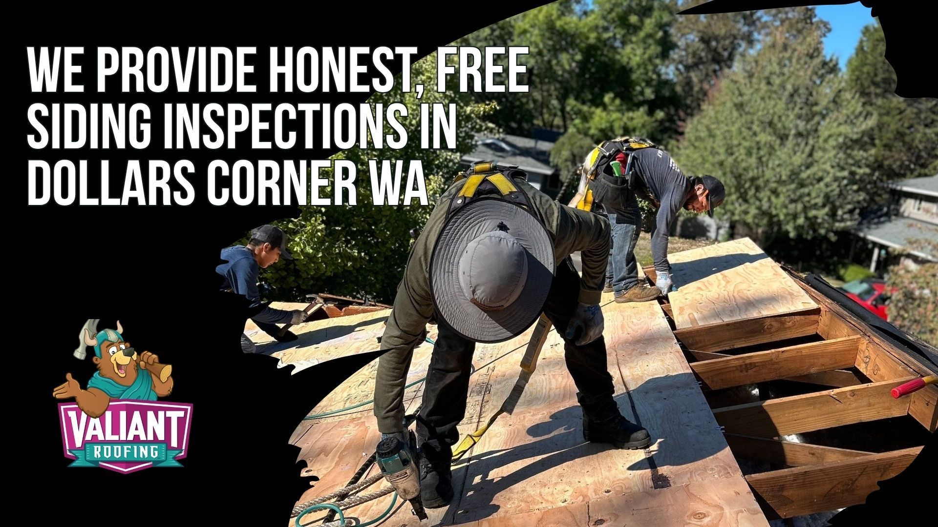 We Provide Honest, Free Siding Inspections in Dollars Corner WA
Valiant Roofing provides free, on-site siding inspections in Dollars Corner, WA with no pressure to commit. The inspection covers every elevation, soft spots, penetrations, trim, flashing, soffits, fascia, caulking, panel condition, and accessible attic or crawlspace areas for signs of hidden moisture. The team checks for water intrusion, blistering, cracking, lifted edges, paint failure, damaged joints, framing concerns, and deteriorated sealants while documenting each finding with photos. Homeowners receive a plain-language walkthrough, time-stamped photo evidence, a line-by-line repair or replacement estimate, and a summary suitable for resale, insurance, or refinance records. Address: 108 SE 124th Ave Suite 8, Vancouver, WA 98684.