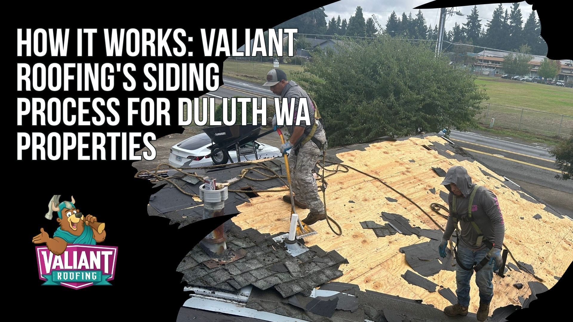 How It Works: Valiant Roofing's Siding Process for Duluth WA Properties
Valiant Roofing follows a five-step siding process for Duluth, WA properties, beginning with a free on-site inspection and itemized estimate delivered within two business days. Homeowners then review James Hardie products, ColorPlus finishes, and permit requirements before installation begins. Licensed in-house crews document siding removal, sheathing, housewrap, flashing, panel installation, trim, and caulking with timestamped photos. After installation, the site is cleaned and a final walkthrough confirms all scope items and punch-list corrections. The completed project file includes inspection records, photos, the signed scope, workmanship warranty, and James Hardie warranty registration for permanent property records. Address: 108 SE 124th Ave Suite 8, Vancouver, WA 98684.