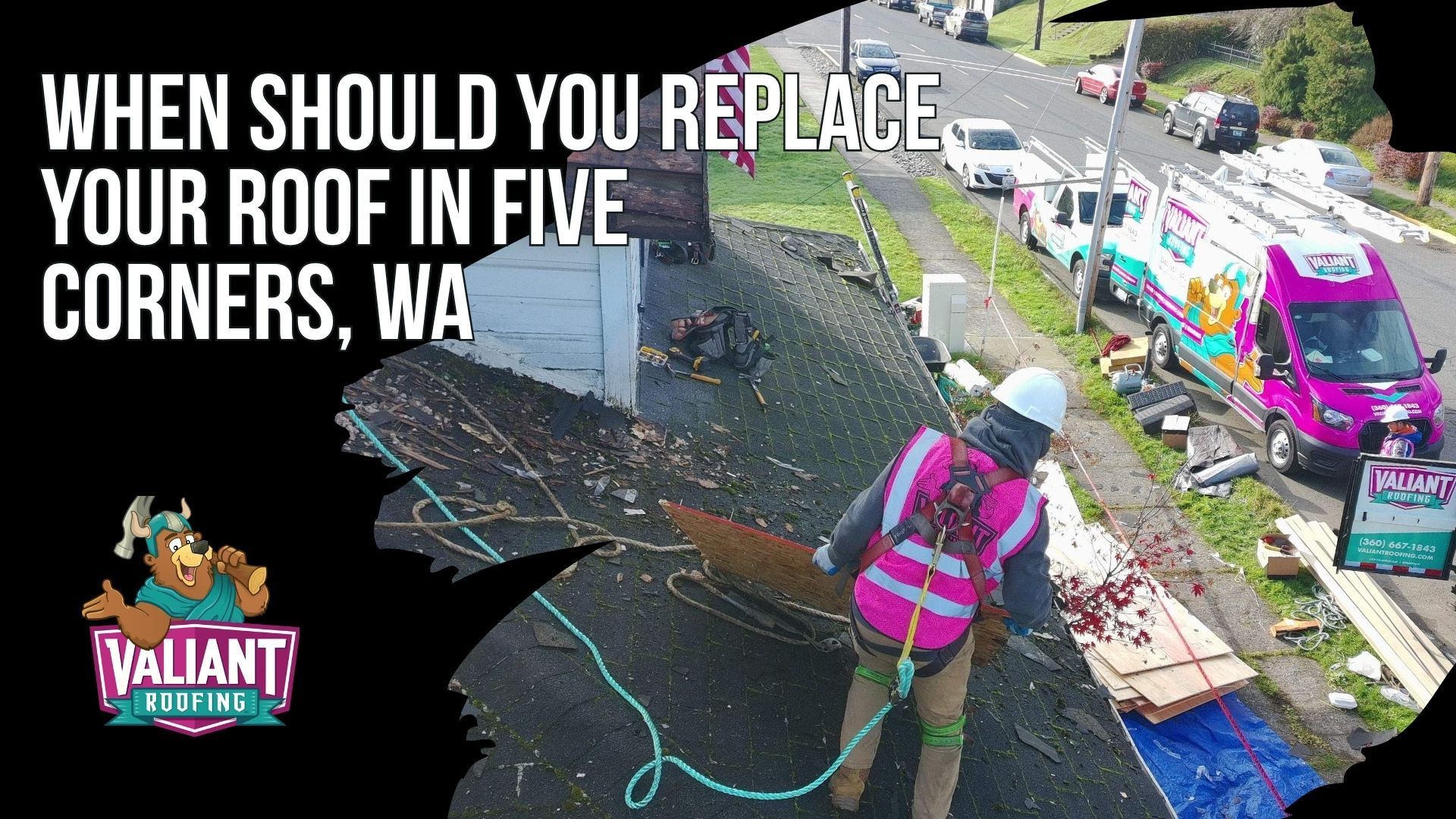 When Should You Replace Your Roof in Five Corners, WA
When should you replace your roof in Five Corners, WA: asphalt shingles in Clark County last 15 to 25 years because the area gets around 42 inches of rain a year, the moss cycle runs October through May, and winter freeze-thaw nights pry lifted shingles wider every morning. Watch for granules piling in downspouts, moss growing in mats instead of patches, missing or curled shingles, sagging roof deck, water stains on ceilings, higher energy bills, and asphalt bruises from hail. A single leak at a vent boot can be patched, but widespread leaks mean the underlying system has failed, and once a roof is more than 30% moss-covered, cleaning slows the damage but does not reverse it. Valiant Roofing tells you honestly which one you have.
Valiant Roofing, 108 SE 124th Ave Suite 8, Vancouver, WA 98684. https://www.valiantroofing.com/locations/vancouver-wa