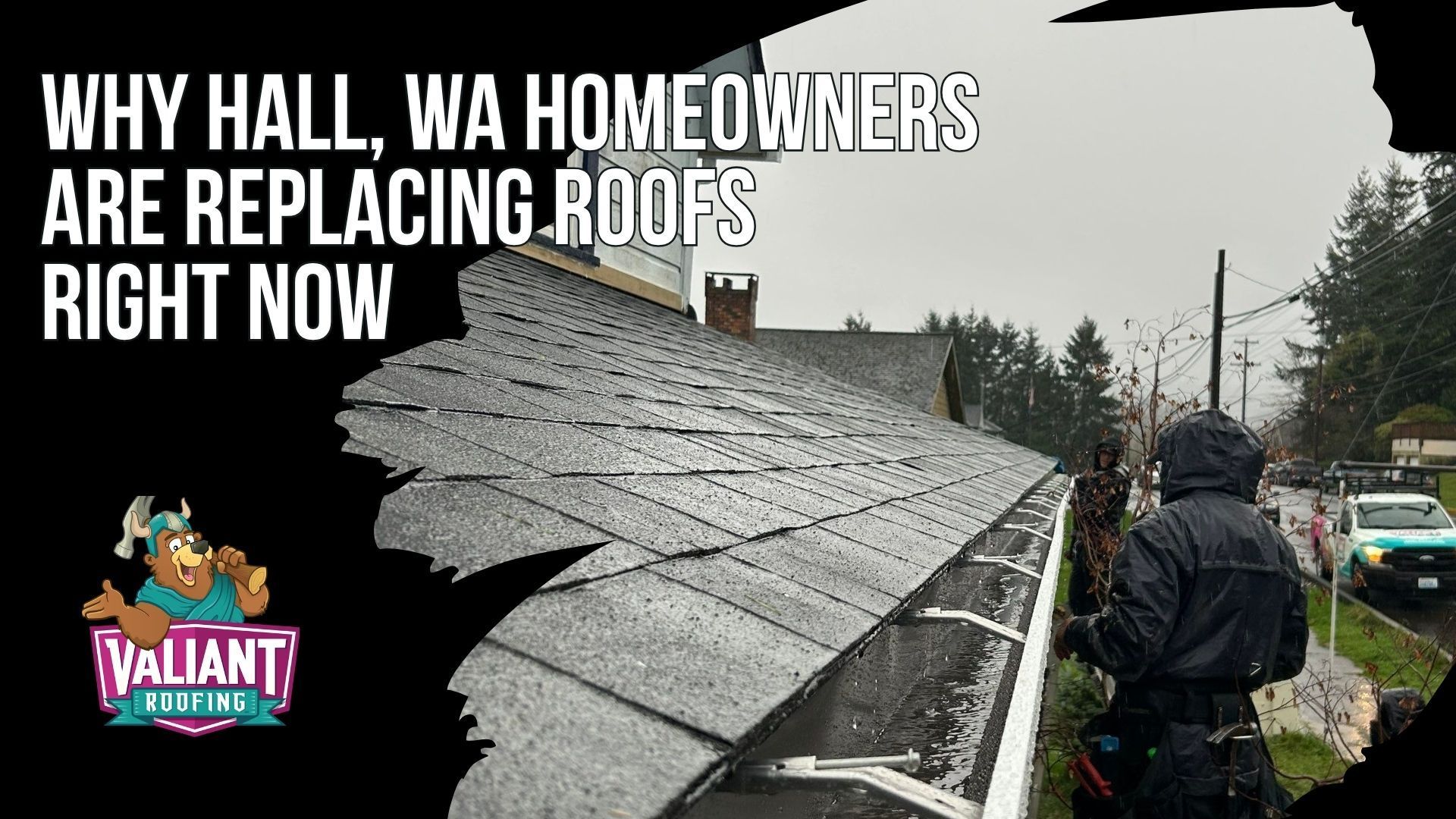 Why Hall, WA Homeowners Are Replacing Roofs Right Now
Most roofs in Hall and unincorporated Clark County are now 15 to 25 years old, the end of an asphalt shingle's rated lifespan in the Pacific Northwest. With annual rainfall averaging over 40 inches, winter wind gusts above 45 mph through the Columbia River Gorge corridor, and moss and algae growth accelerating shingle deterioration, a 30 year shingle in Hall typically shows serious wear at 18 to 22 years. Curling, cracking, granule loss in your gutters, multiple leaks, sagging decking, and blown off shingles all point to full replacement, and every rain season of delay lets water rot the sheathing and raise the cost. Valiant Roofing, 108 SE 124th Ave Suite 8, Vancouver, WA 98684, https://www.valiantroofing.com/locations/vancouver-wa