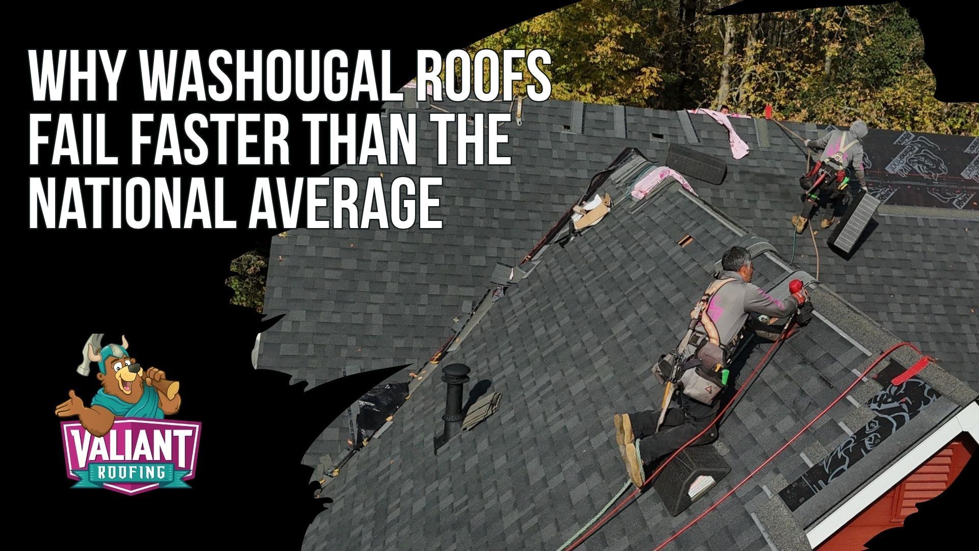 Why Washougal Roofs Fail Faster Than the National Average
Washougal sits at the western exit of the Columbia River Gorge, where homes catch east-wind gusts past 50 mph on top of 37 inches of rain across 171 rainfall days. The 20 to 30 year shingle figure is a marketing number; roofs here come off at 15 to 25 years after moss, UV, freeze-thaw, and Gorge gap-flow winds do the work of 25 winters somewhere drier. Moss holds water against every shingle and breaks the seal strip, and if it returns three months after cleaning, the roof is past its service life. The January 2024 storm documented sustained winds above 50 mph, downed power lines, and Highway 14 closures east of Washougal. Valiant Roofing, 108 SE 124th Ave Suite 8, Vancouver, WA 98684, https://www.valiantroofing.com/locations/vancouver-wa
