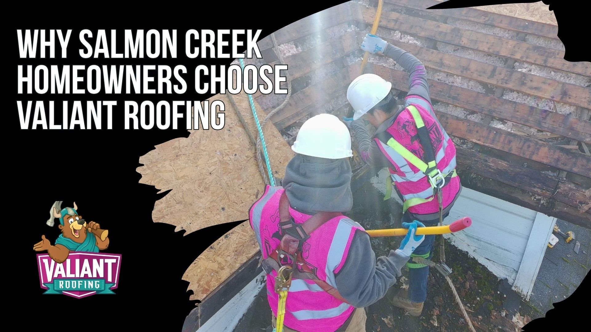 Why Salmon Creek Homeowners Choose Valiant Roofing
Valiant Roofing serves Salmon Creek homeowners with honest roof assessments, photo-documented workmanship, clear communication, fast emergency response, and competitive pricing. Inspectors recommend only the work a roof actually needs, whether that means repair or replacement. Projects are documented from tear-off through decking, underlayment, flashing, and final installation, followed by an independent post-installation inspection. Homeowners receive scheduling and material updates throughout the project, while 24/7 availability supports same-day or next-morning response for urgent storm damage. Financing is also available for larger roofing projects. Address: 108 SE 124th Ave Suite 8, Vancouver, WA 98684. URL: [https://www.valiantroofing.com/locations/vancouver-wa](https://www.valiantroofing.com/locations/vancouver-wa)
