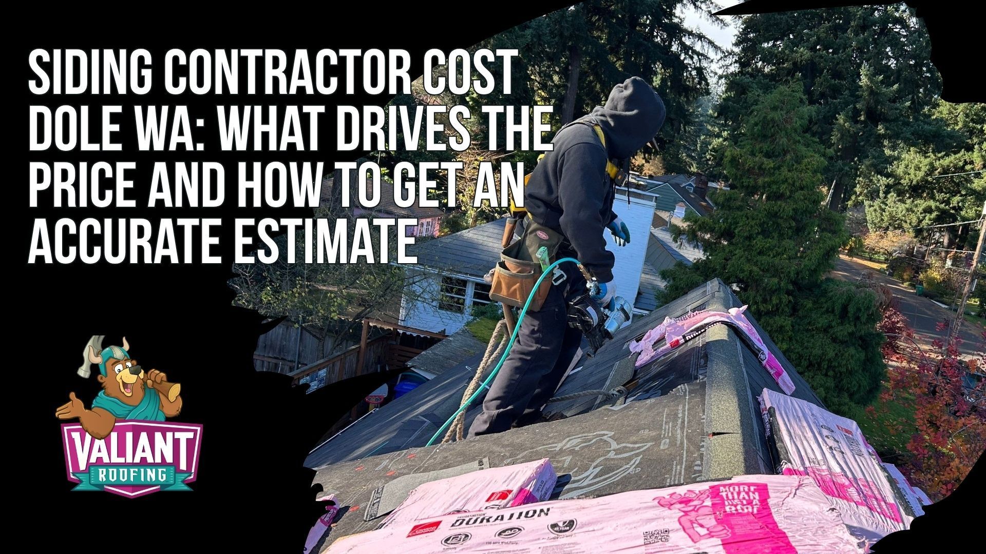 Valiant Roofing calculates siding costs in Dole, WA based on wall size, sheathing condition, trim complexity, siding profile, and access for steep or two-story homes. Rather than using flat square-foot pricing, every estimate begins with a free on-site inspection. Homeowners receive a detailed written estimate within two business days showing project costs, included work, and optional upgrades. Inspections are typically scheduled within three business days, with no fee, obligation, or deposit required to hold the quote. Written pricing remains valid for 30 days, and free James Hardie ColorPlus samples are available to help homeowners compare appearance and budget before making a decision. Address: 108 SE 124th Ave Suite 8, Vancouver, WA 98684.