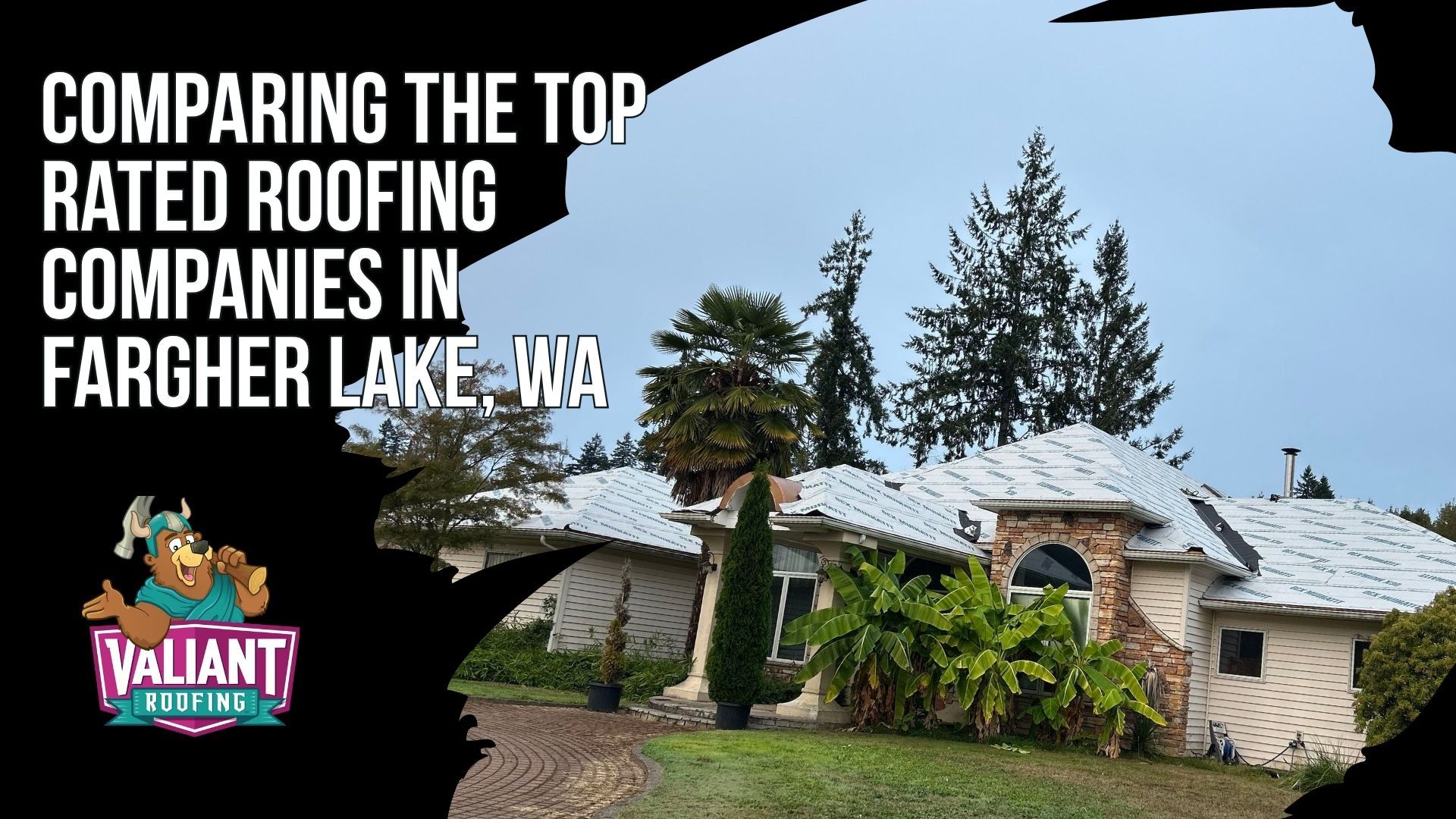 Comparing the Top Rated Roofing Companies in Fargher Lake, WA — A detailed side-by-side comparison table graphic displaying the five top roofing contractors serving Fargher Lake and north Clark County, showing ratings, phone numbers, websites, primary services, service areas, years in business, certifications, and standout features. This section helps homeowners quickly match companies to their project scope, budget, and service expectations, including Valiant Roofing (4.9 stars, Owens Corning Platinum Preferred top 1% nationally with photo-documented installs), Ed's Economy Roofing (5.0 stars, family-owned with 49 years of Clark County roots), Warner Roofing (4.8 stars, in-house crews only since 1992), IBEX Roofing (4.8 stars, 1,200+ reviews with Google Guaranteed status), and Cherry Roofing (4.7 stars, diagnostic-first Care Club program). Valiant Roofing: 108 SE 124th Ave STE 8, Vancouver, WA 98684 — https://www.valiantroofing.com/locations/vancouver-wa.