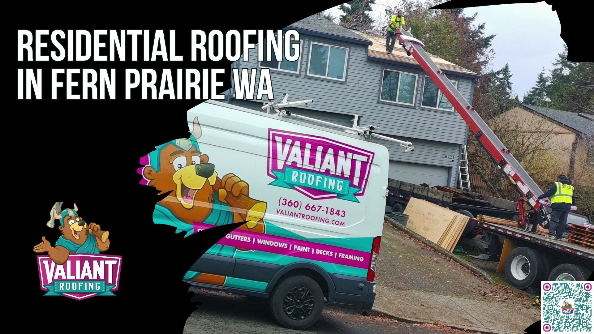 Residential Roofing in Fern Prairie, WA
Residential roofing in Fern Prairie, WA must handle roughly 55 to 63 inches of annual rainfall, high winds, moss-prone shaded areas, summer UV, and debris from the evergreen canopy. Homes range from newer Prune Hill properties with complex rooflines to older rural homes on acreage near SE Fern Prairie Road. Architectural asphalt shingles and metal roofing are well suited to these conditions, while proper ventilation and durable underlayment help control moisture and moss-related problems. Valiant Roofing builds residential roof systems around Fern Prairie’s demanding microclimate, focusing on long-term weather resistance rather than a lowland pricing model. Address: 108 SE 124th Ave Suite 8, Vancouver, WA 98684. URL: [https://www.valiantroofing.com/locations/vancouver-wa](https://www.valiantroofing.com/locations/vancouver-wa)
