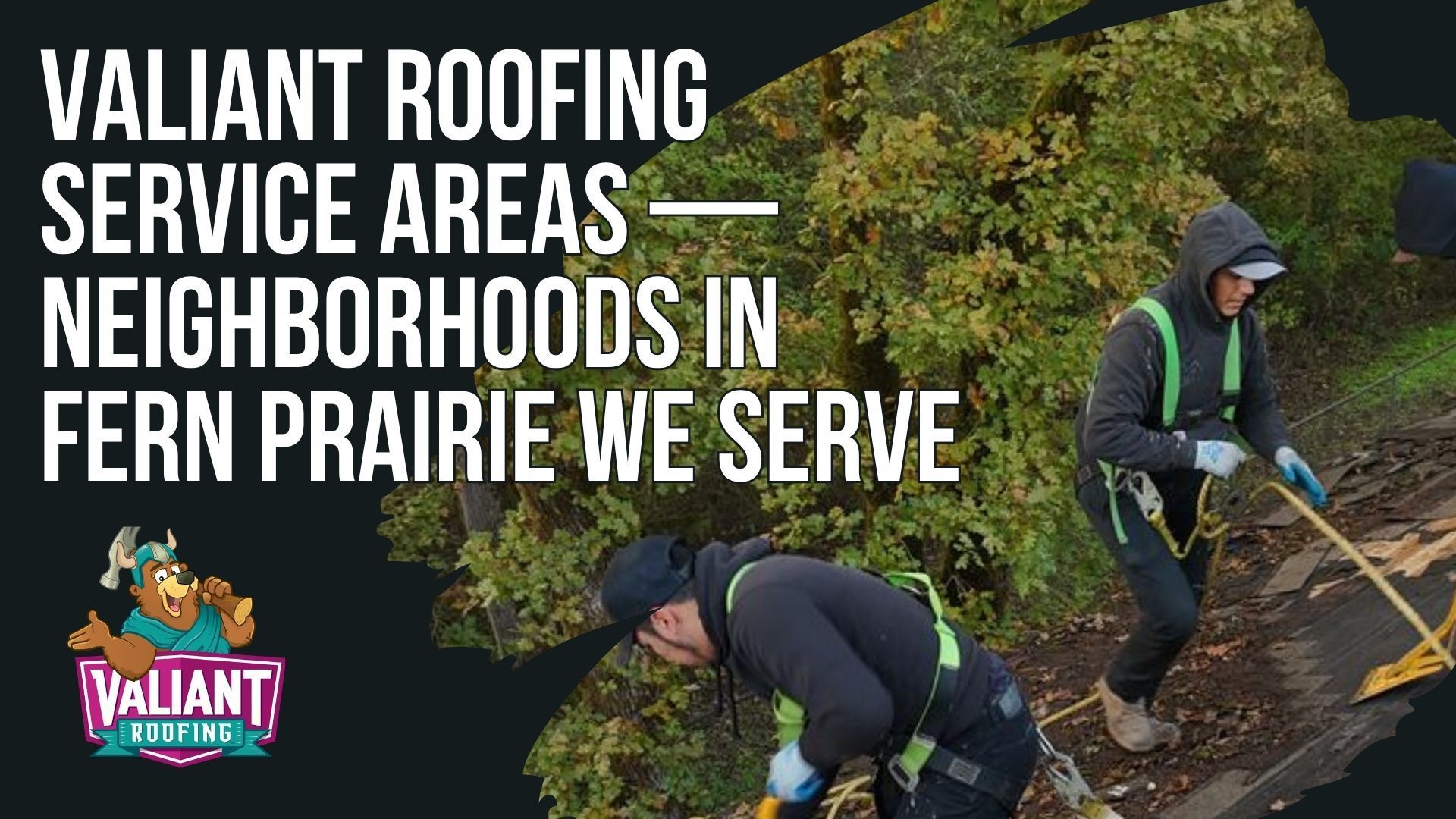 Roofing company service areas in Fern Prairie, WA Valiant Roofing cover Fern Prairie and surrounding communities across Clark County including the Fern Prairie CDP, SE Fern Prairie Road corridor, Lacamas Lake area, Fern Prairie Cemetery area, Oak Grove Farm district, and Eastern Brush Prairie parcels, along with nearby cities like Camas, Washougal, Brush Prairie, Hockinson, Battle Ground, Vancouver, Ridgefield, La Center, Orchards, Five Corners, Hazel Dell, Salmon Creek, Felida, Walnut Grove, and Minnehaha.
Homeowners searching for a roofing company near me in Fern Prairie, WA choose Valiant Roofing for wide service coverage, fast response times, and local expertise in Pacific Northwest roofing conditions including heavy rain, wind, and moss growth. Whether you need roof repair, roof replacement, roof inspection, or emergency roofing services, Valiant delivers consistent quality with in house crews, premium materials, and long term warranty protection across every service area they serve.