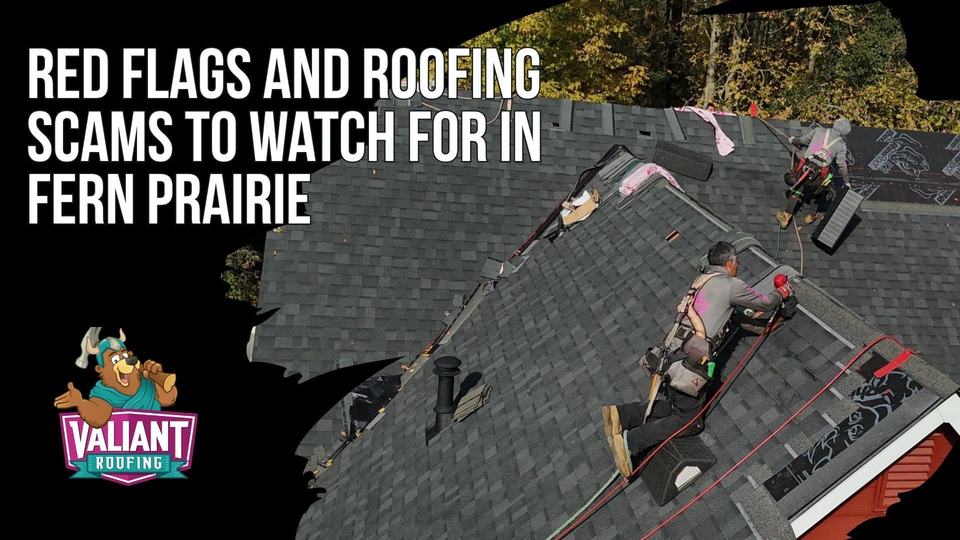 Red Flags and Roofing Scams to Watch for in Fern Prairie
This section warns Fern Prairie homeowners that storm chasers and fly-by-night roofing operations target the area after severe weather, showing up uninvited to knock on doors, offer repairs at suspiciously low prices, and disappear once they have your deposit, with no local office or warranty to honor. It lays out the common tricks, including vague one line bids, verbal only estimates, surprise decking charges, claims that permits are never needed, oversized deposit demands, and confusing lifetime warranty promises. A red flags checklist and comparison table show what to watch for, from no local office and cash only payments to deductible waiving, which is insurance fraud, alongside what a legitimate, licensed local roofer does instead.
108 SE 124th Ave Suite 8, Vancouver, WA 98684
https://www.valiantroofing.com/locations/vancouver-wa