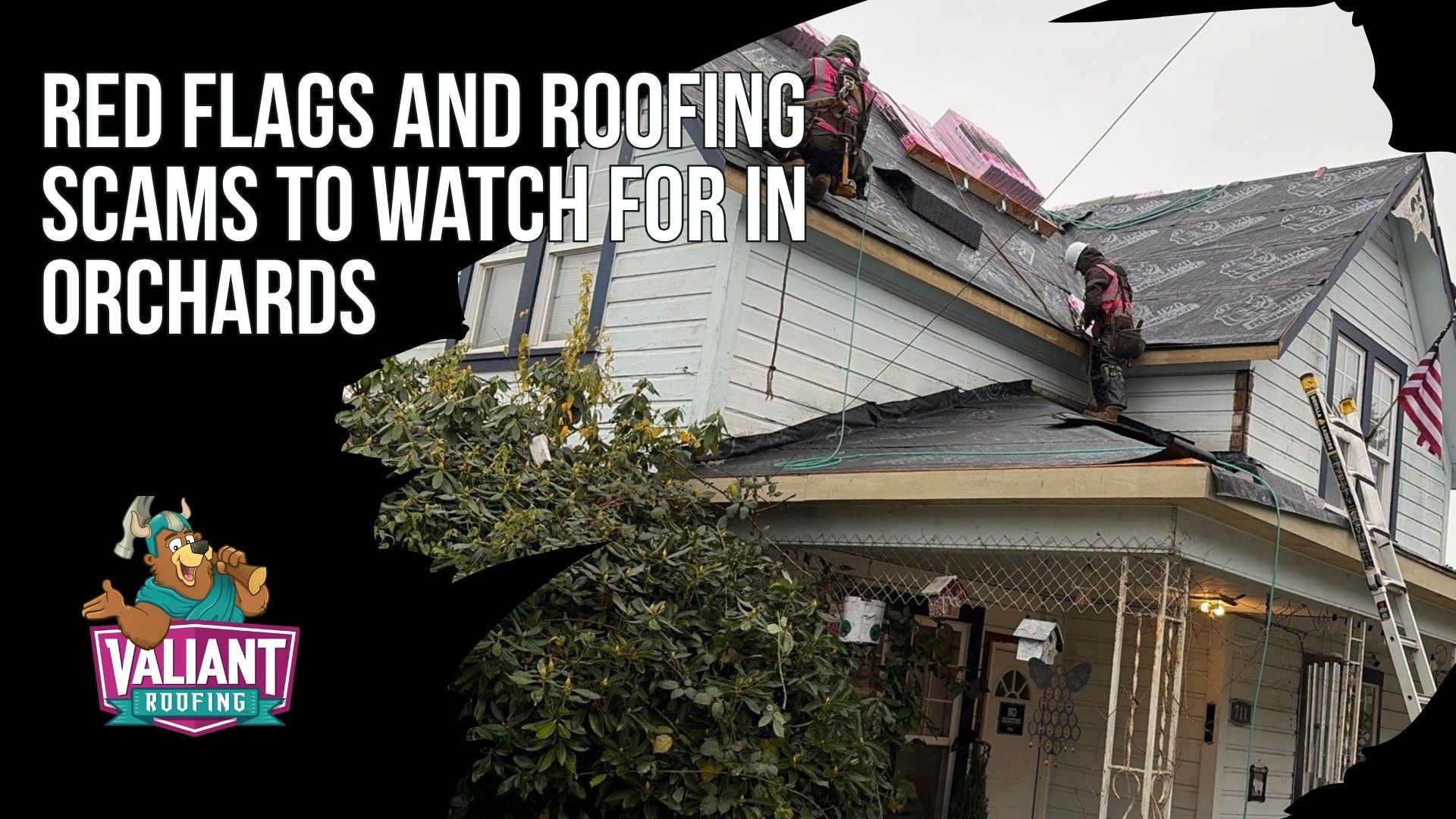 Red Flags and Roofing Scams to Watch for in Orchards.Red Flags and Roofing Scams to Watch for in Orchards. Every time a big windstorm or hailstorm rolls through Clark County, the storm chasers follow right behind it. These are out-of-state operations that show up overnight, knock on doors, offer free inspections, collect deposits, and then either do terrible work or vanish completely. Common scams include the One-Line Wonder, the Trust Me Bro Estimate, the Wood Surprise Trap, the Permit Shrug, the Deposit Monster, and the Warranty Mirage. Watch for red flags like no local office, no written estimate, full payment demands, today only pricing, and offers to waive your deductible (insurance fraud). Verify everything, check the license, confirm the insurance policy is active, read the contract before you sign, and never feel pressured into deciding on the spot. 108 SE 124th Ave Suite 8, Vancouver, WA 98684. https://www.valiantroofing.com/locations/vancouver-wa
