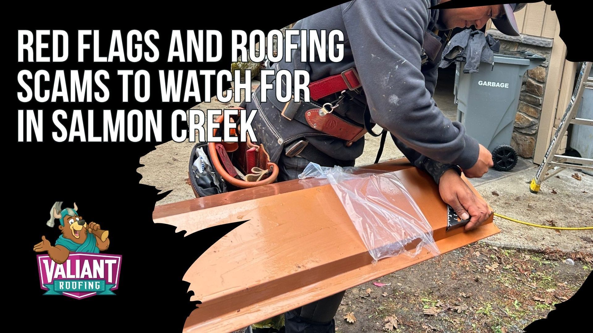 Red Flags and Roofing Scams to Watch for in Salmon Creek.Red Flags and Roofing Scams to Watch for in Salmon Creek. Storm chasers and fly-by-night operations target communities like Salmon Creek after wind events, heavy rain, and hailstorms, going door to door, offering free inspections, pushing you to file insurance claims, and pressuring you to sign on the spot. Once they collect your deposit or insurance check, they disappear or deliver substandard work. Common scams include the One-Line Wonder, the Trust Me Bro Estimate, the Wood Surprise Trap, the Permit Shrug, the Deposit Monster, and the Warranty Mirage. Watch for red flags like no local office, no written estimate, full payment demands, today only pricing, and offers to waive your deductible (insurance fraud). A legitimate roofing contractor in Salmon Creek respects your process, answers every question, and gives you time to decide. 108 SE 124th Ave Suite 8, Vancouver, WA 98684. https://www.valiantroofing.com/locations/vancouver-wa