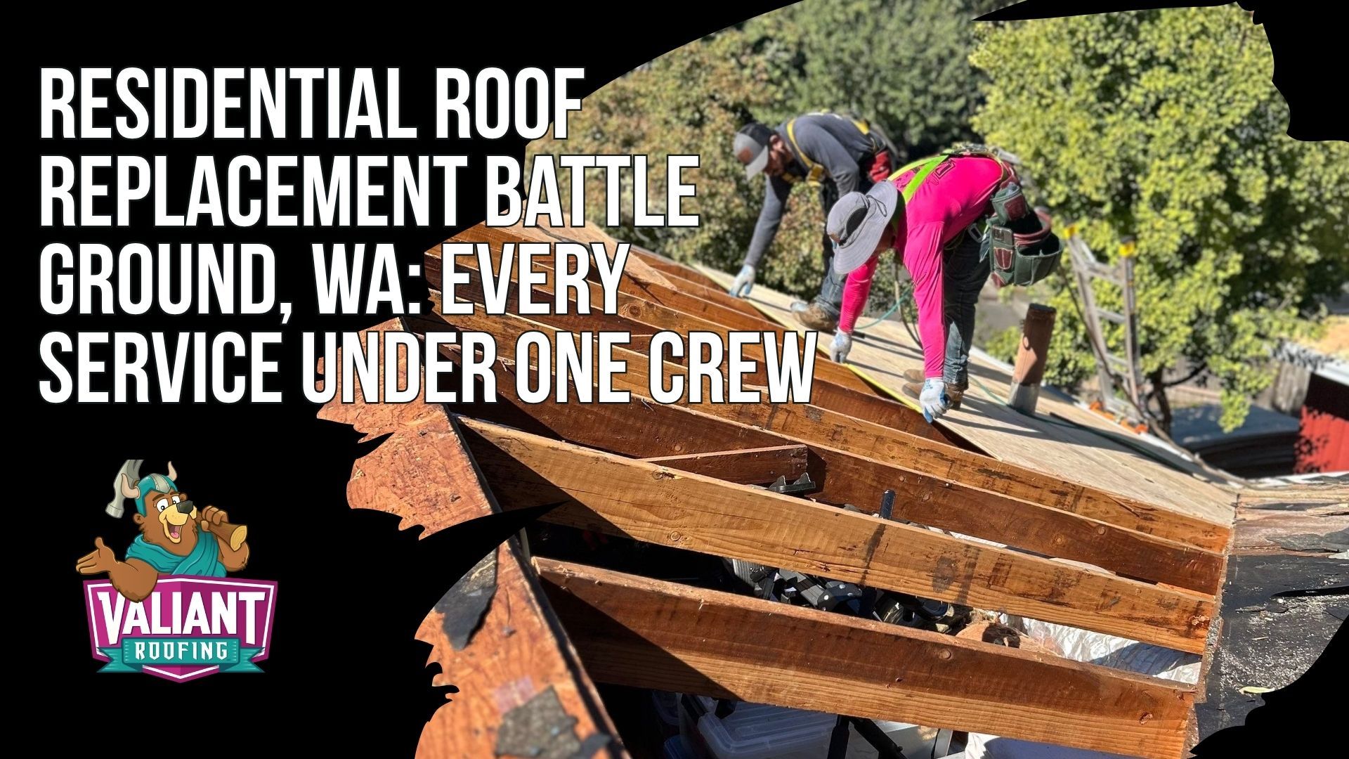 Residential Roof Replacement Battle Ground, WA: Every Service Under One Crew
A Valiant Battle Ground roof replacement covers every component from tear-off to bare sheathing through decking replacement, ice-and-water shield, synthetic underlayment, manufacturer-spec shingles, new flashing at every penetration, Clark County permit, and an independent post-install inspection. Emergency dispatch with same-day tarping is available for active leaks, with damage documentation for the insurance carrier and full replacement scheduled on the nearest dry window. Free inspections include a full photo file, attic ventilation check, and written report with no sales pitch. Visit https://www.valiantroofing.com/locations/battle-ground-wa or stop by 108 SE 124th Ave Suite 8, Vancouver, WA 98684.