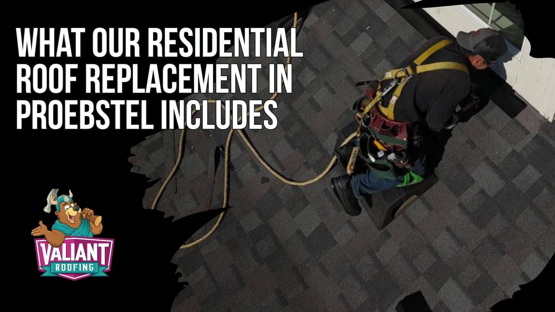 A Valiant residential roof replacement in Proebstel, WA covers the entire roof, not a shingle swap. Every job includes complete tear-off to the wood decking since Washington caps residential roofs at two layers, decking repair at $85 to $125 per sheet with the bad sheet shown before hauling, synthetic underlayment, and ice-and-water shield at every eave, valley, and penetration. New drip edge, step flashing, pipe boots, and a ridge vent sized to your attic's NFVA follow, since under-venting is why most Proebstel shingles fail early. The Owens Corning or CertainTeed warranty is registered before the crew leaves. Valiant Roofing, 108 SE 124th Ave Suite 8, Vancouver, WA 98684, https://www.valiantroofing.com/locations/vancouver-wa