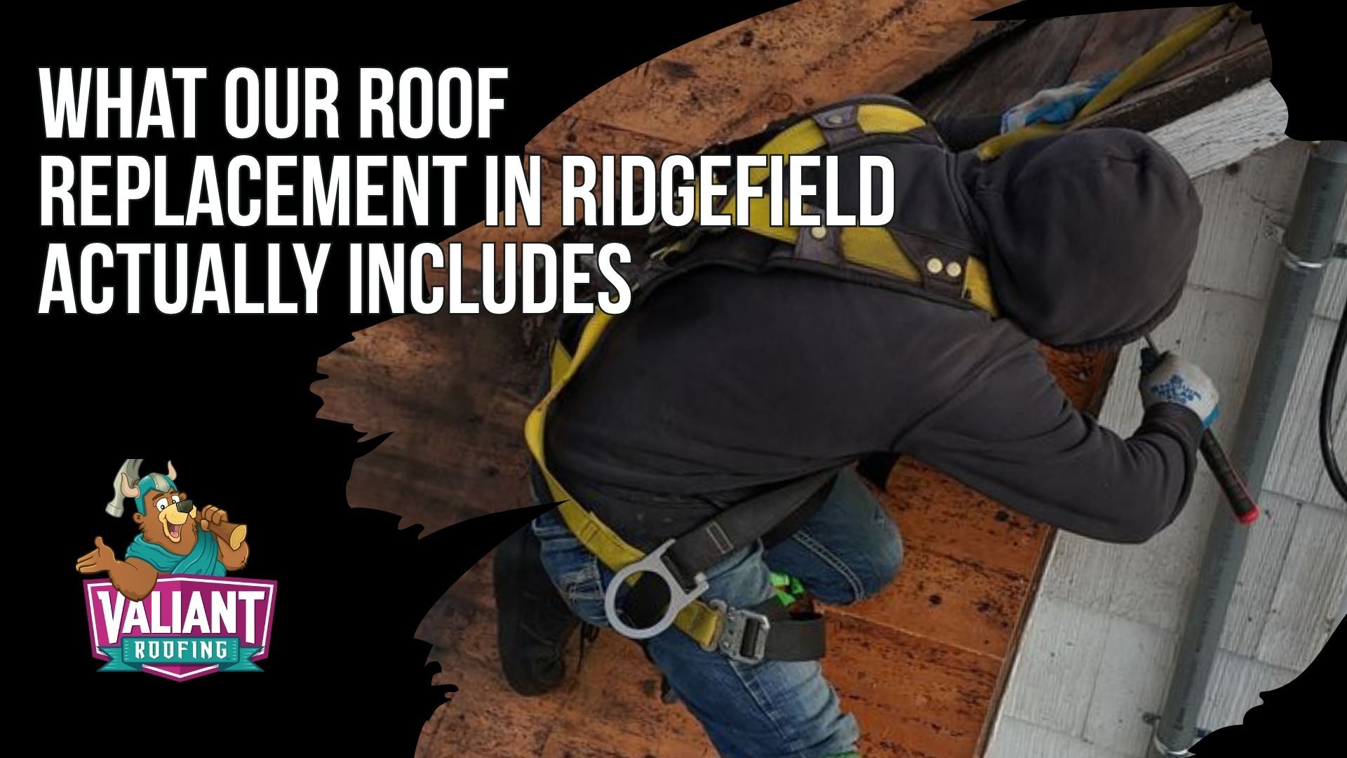 What Our Roof Replacement in Ridgefield Actually Includes
A Valiant roof replacement in Ridgefield, WA is a full-system rebuild, not a shingle swap. Every job includes complete tear-off to the decking, rotted plywood shown before hauling, synthetic underlayment, ice-and-water shield at every eave and valley, new drip edge, flashing, and pipe boots, and a ridge vent sized to your attic, since most local roofs fail early from under-venting. Pricing runs $5.50 to $9.50 per square foot for asphalt up to $14.50 to $23.50+ for standing seam metal, with the warranty registered before the crew leaves and a magnetic nail sweep daily. Emergency tarping runs 7 days a week at 360-740-7017. Valiant Roofing, 108 SE 124th Ave Suite 8, Vancouver, WA 98684, https://www.valiantroofing.com/locations/vancouver-wa