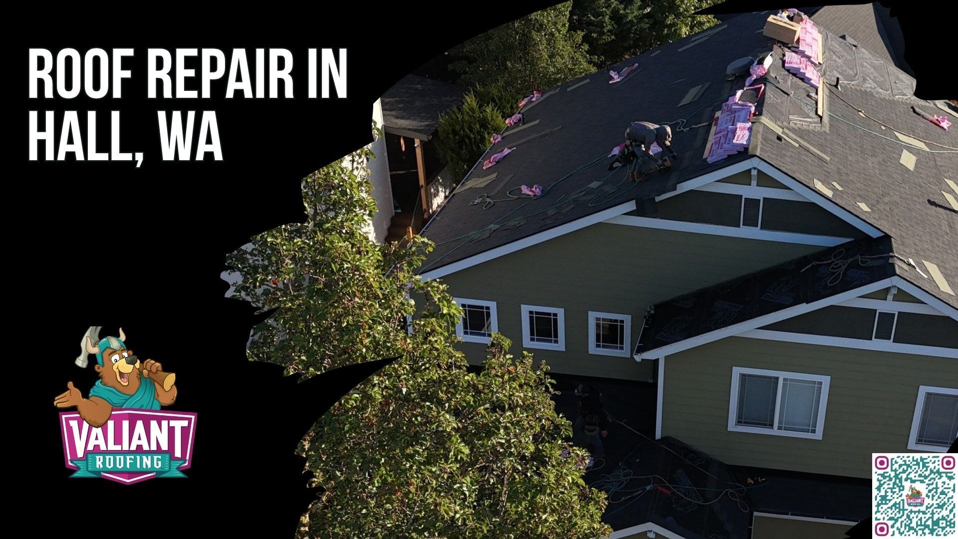 Valiant Roofing provides residential roof repair and same-day emergency roof repair in Hall, WA, serving a small unincorporated Clark County community where reliable local service can be difficult to find. The company is available 24 hours a day, seven days a week, and is licensed in Washington under VALIARL813LM and Oregon under CCB #227641. Valiant Roofing is BBB A+, Owens Corning Platinum Preferred, CertainTeed ShingleMaster, and backed by 230+ verified 5-star Google reviews. Call 360-740-7017 for an inspection within 48 hours, or same-day service for active ceiling leaks. Address: 108 SE 124th Ave Suite 8, Vancouver, WA 98684. URL: https://www.valiantroofing.com/locations/vancouver-wa