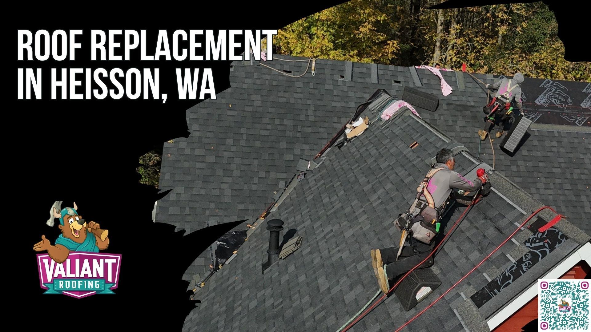 Roof Replacement in Heisson, WA Backed by 230+ Five-Star Reviews
Valiant Roofing's crew completes a full roof replacement in Heisson, WA, stripping the old roofing down to the deck, inspecting and repairing damaged sheathing and underlayment, and installing a complete new roof. As an Owens Corning Platinum Preferred Contractor and CertainTeed ShingleMaster working out of nearby Vancouver, WA, the team builds every roof to handle Clark County's heavy rainfall, seasonal windstorms, and persistent moss and algae for the next 30 to 50 years. Backed by 230+ verified five-star projects, each free, no-obligation replacement includes full CompanyCam photo documentation so you see exactly what the crew finds, fixes, and installs.
108 SE 124th Ave Suite 8, Vancouver, WA 98684
https://www.valiantroofing.com/locations/vancouver-wa
