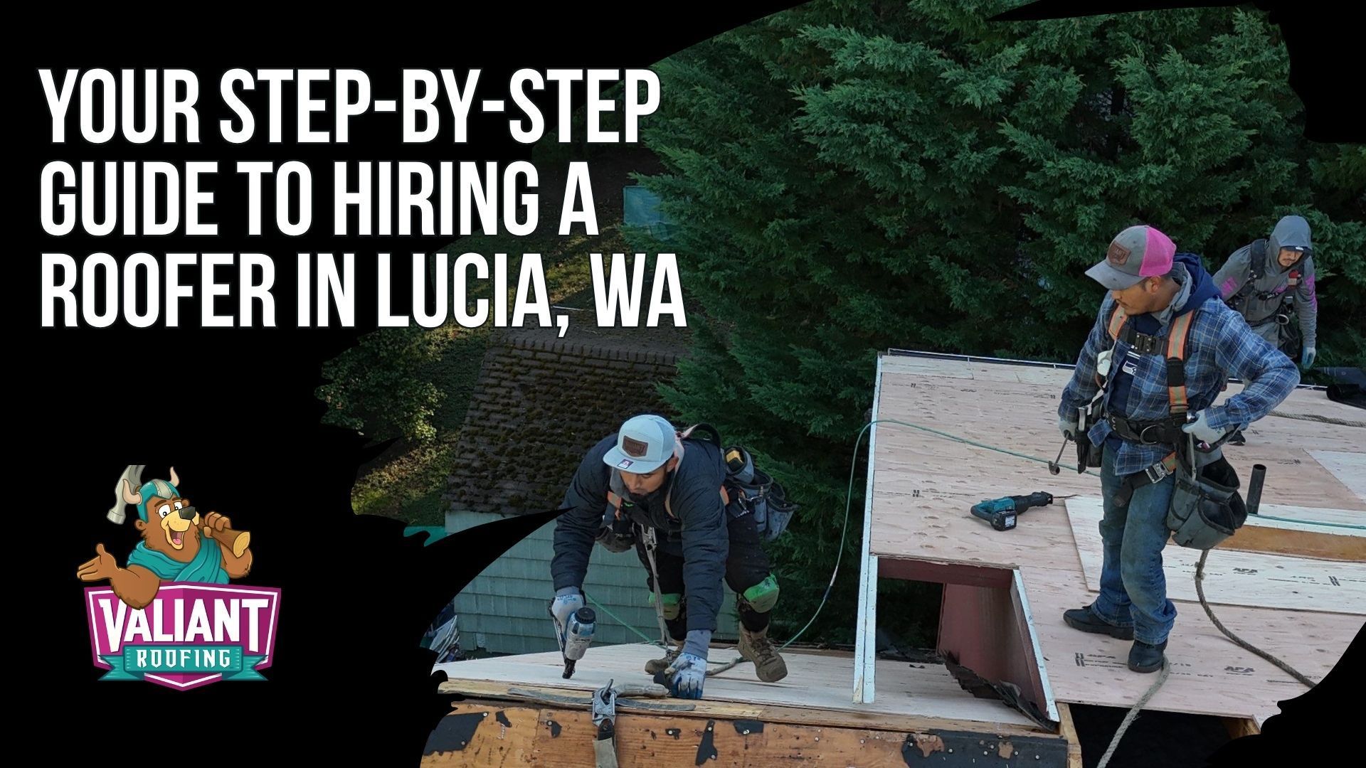 Your Step-by-Step Guide to Hiring a Roofer in Lucia, WA. This complete guide walks Lucia, WA homeowners through six steps for hiring a roofer. Step 1 covers verifying an active WA contractor license with L&I, like Valiant Roofing's VALIARL813LM, plus insurance and workers comp. Step 2 explains manufacturer designations such as Owens Corning Platinum Preferred, held by the top 1% of roofing contractors. Step 3 shows how to read reviews the right way, like Valiant's 4.9 star rating with 230+ Google reviews. Step 4 covers comparing at least three written, itemized estimates and spotting red flags. Step 5 lists questions to ask about the company, project, materials, warranty, and timeline. Step 6 explains contract must haves, safe payment milestones, and manufacturer and workmanship warranties. 108 SE 124th Ave Suite 8, Vancouver, WA 98684. https://www.valiantroofing.com/locations/vancouver-wa